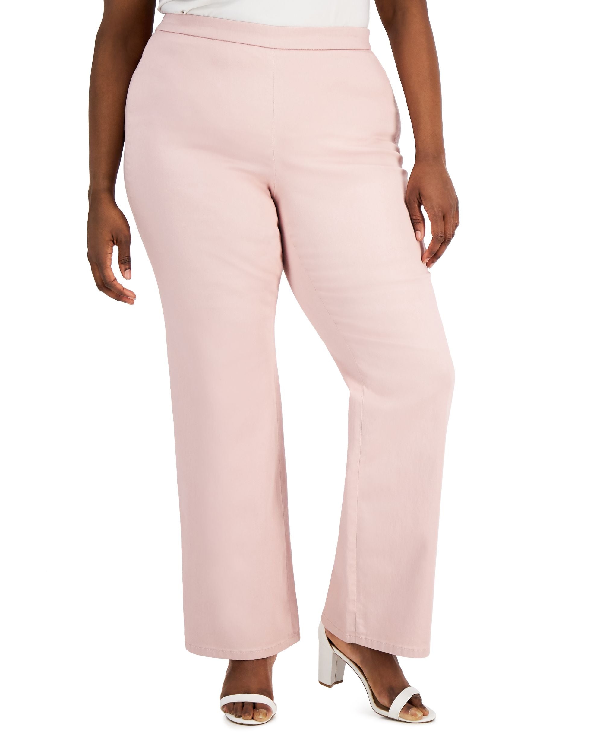 Anne Klein Plus Size High Rise Flare Leg Pants