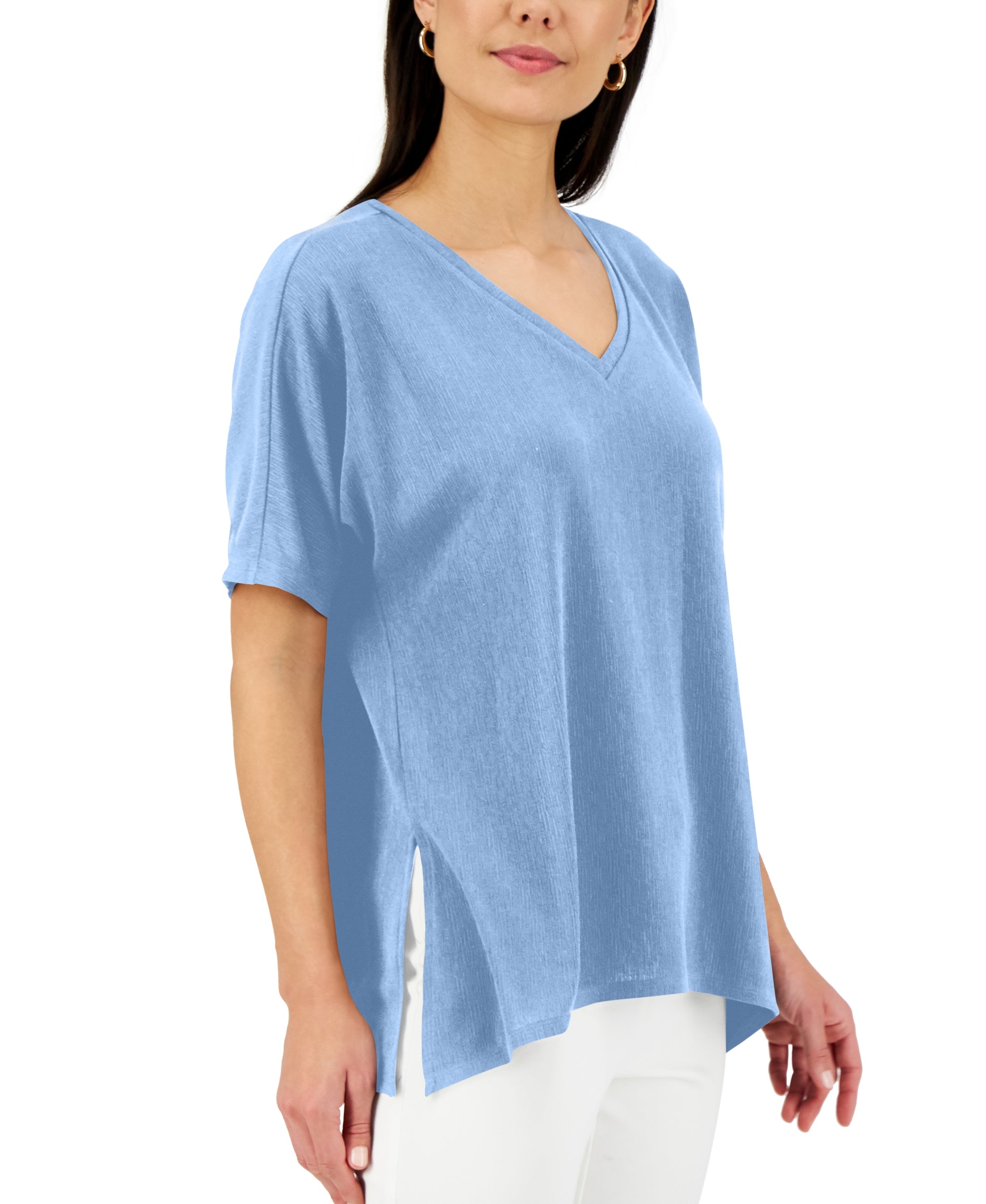 JM Collection Vented Hem Tunic