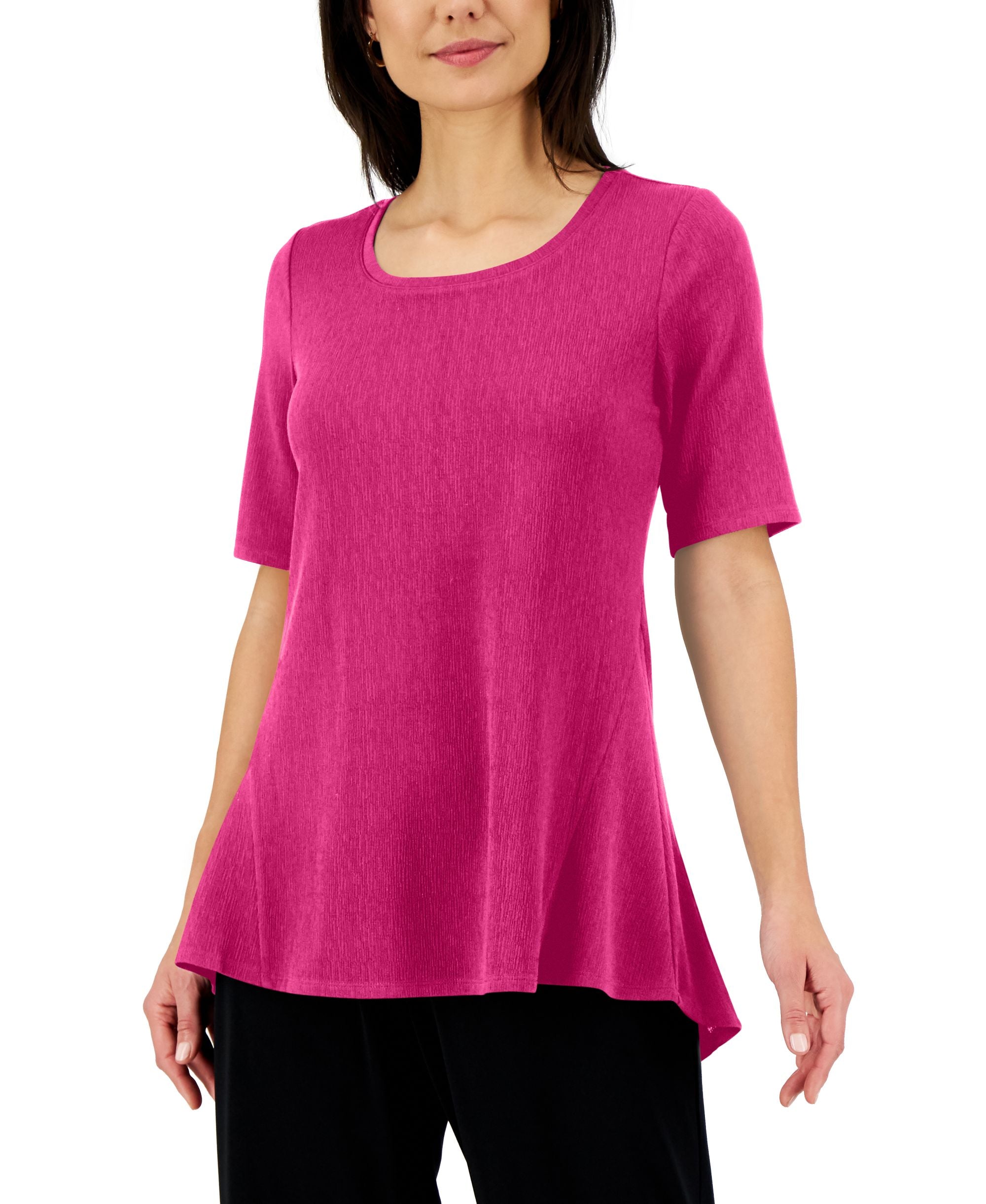 JM Collection Elbow Sleeve Tunic