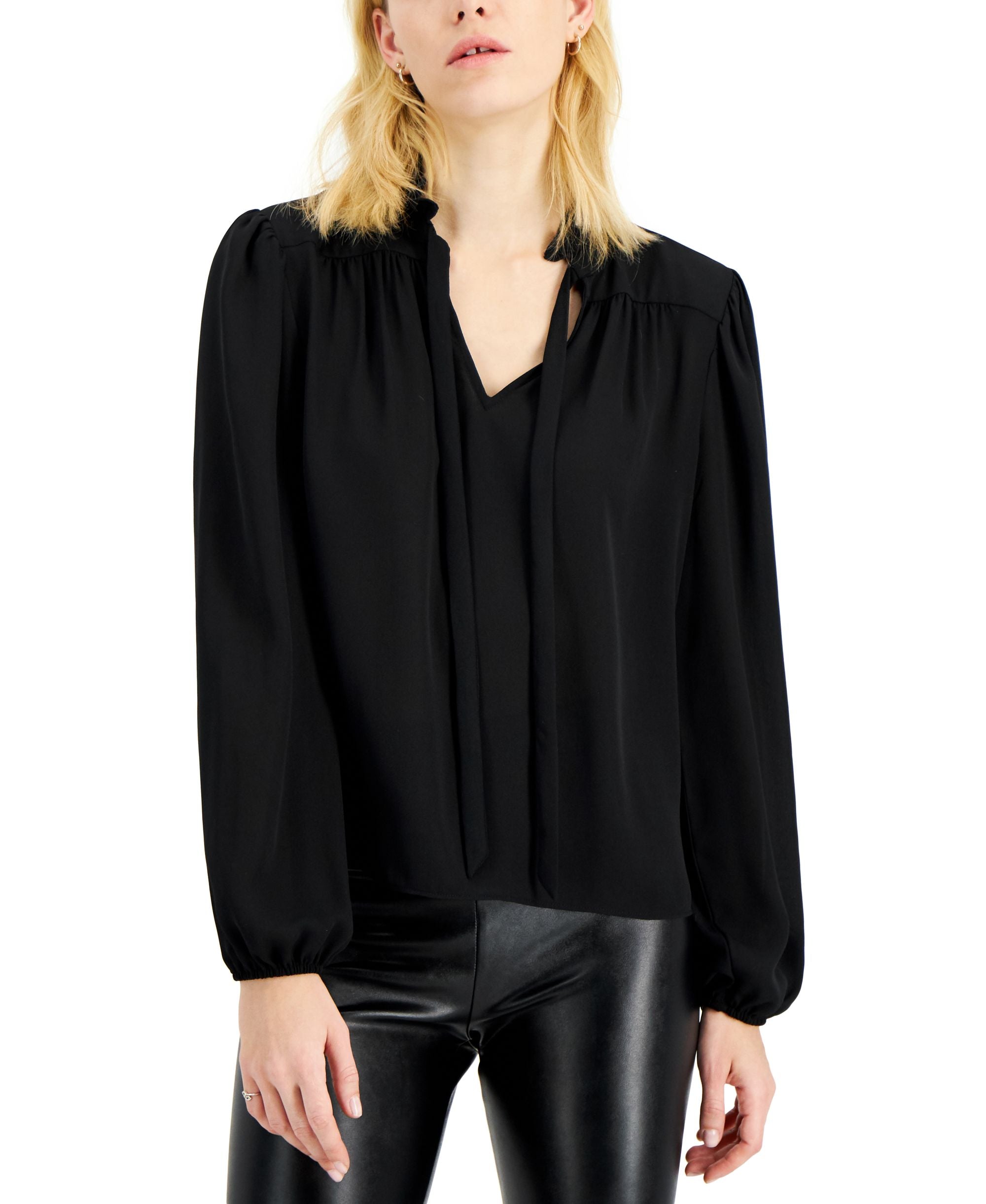 INC International Concepts Tie Neck Top