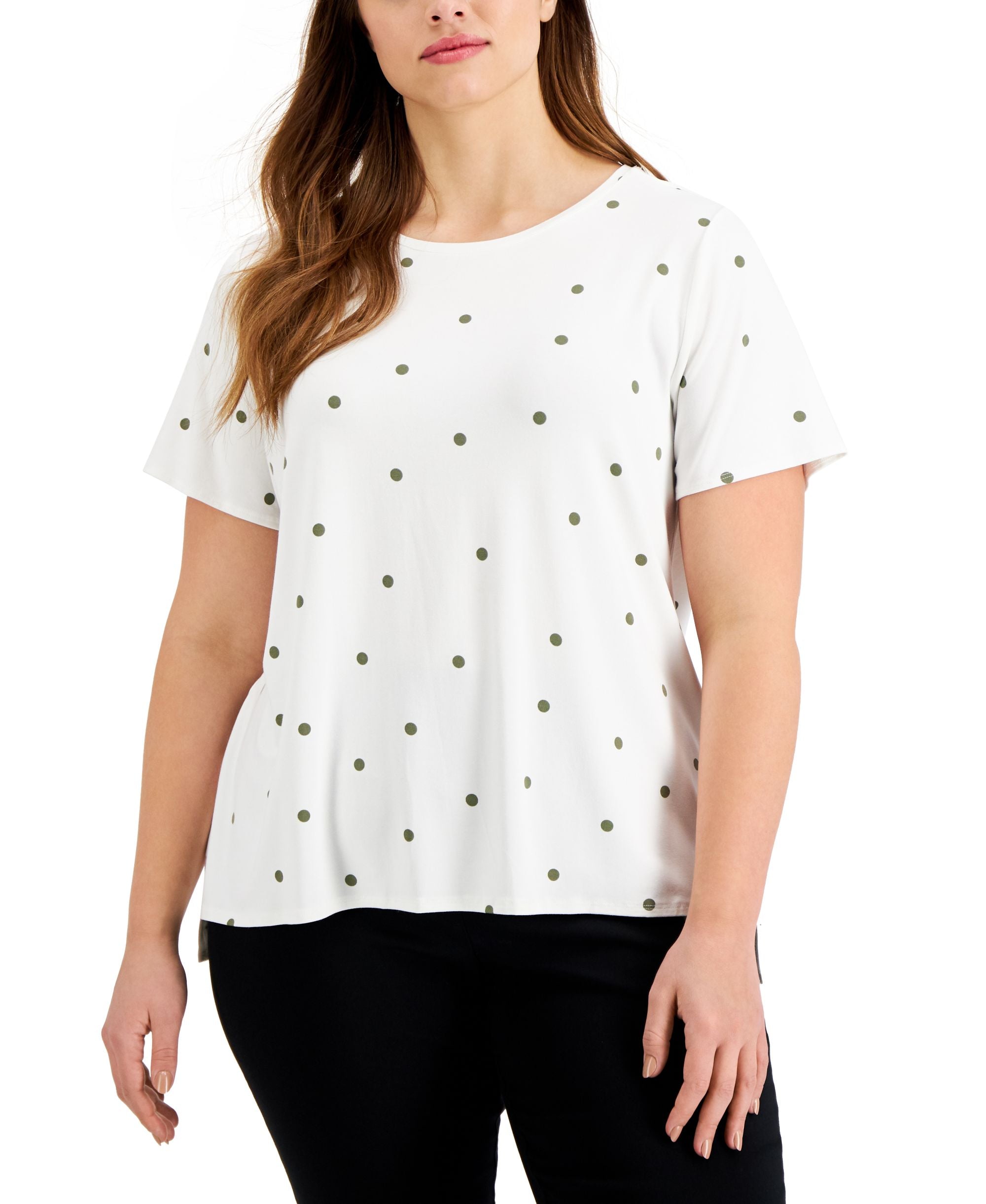 Alfani Plus Size Printed Crewneck T-Shirt