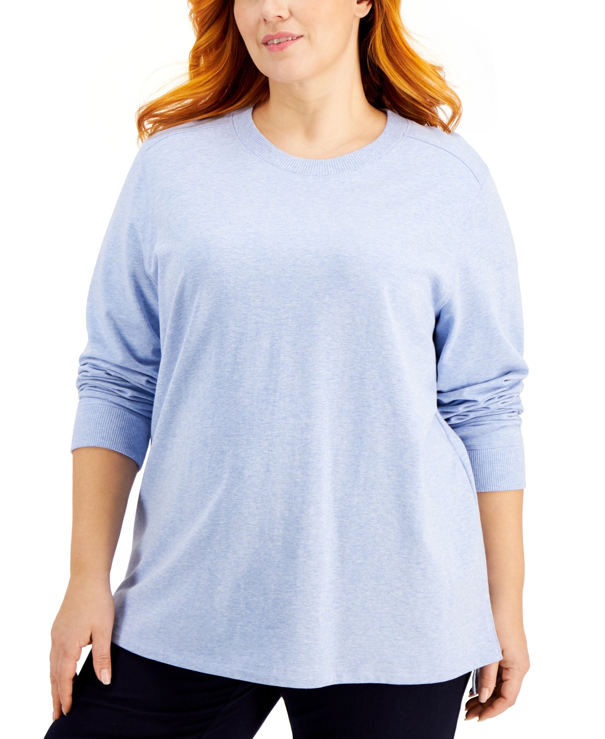 Karen Scott Plus Size Cotton French Terry Tunic