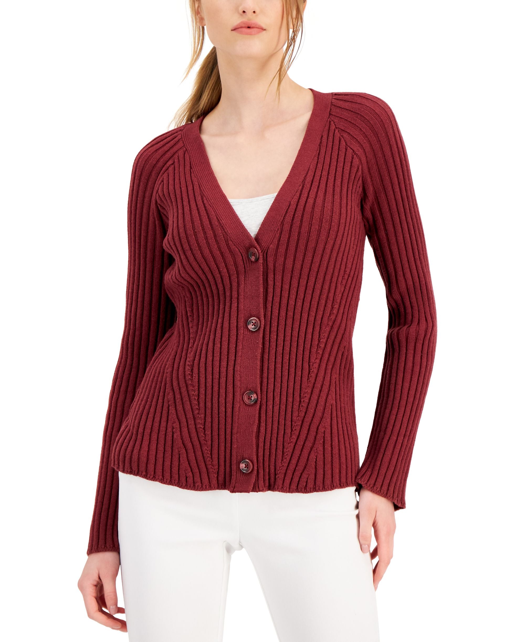 Alfani Ribbed Cardigan