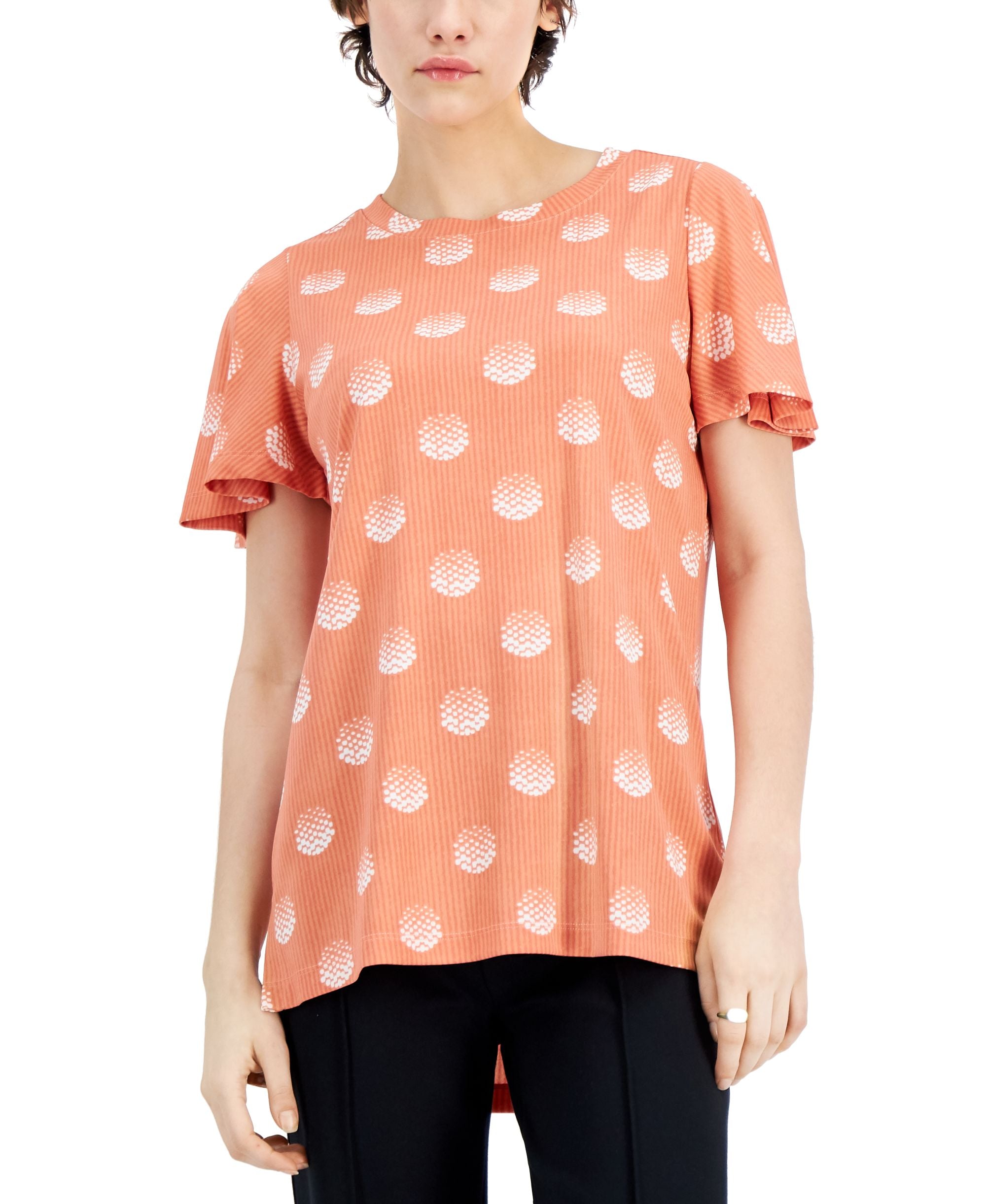 Alfani Flutter Sleeve T-Shirt