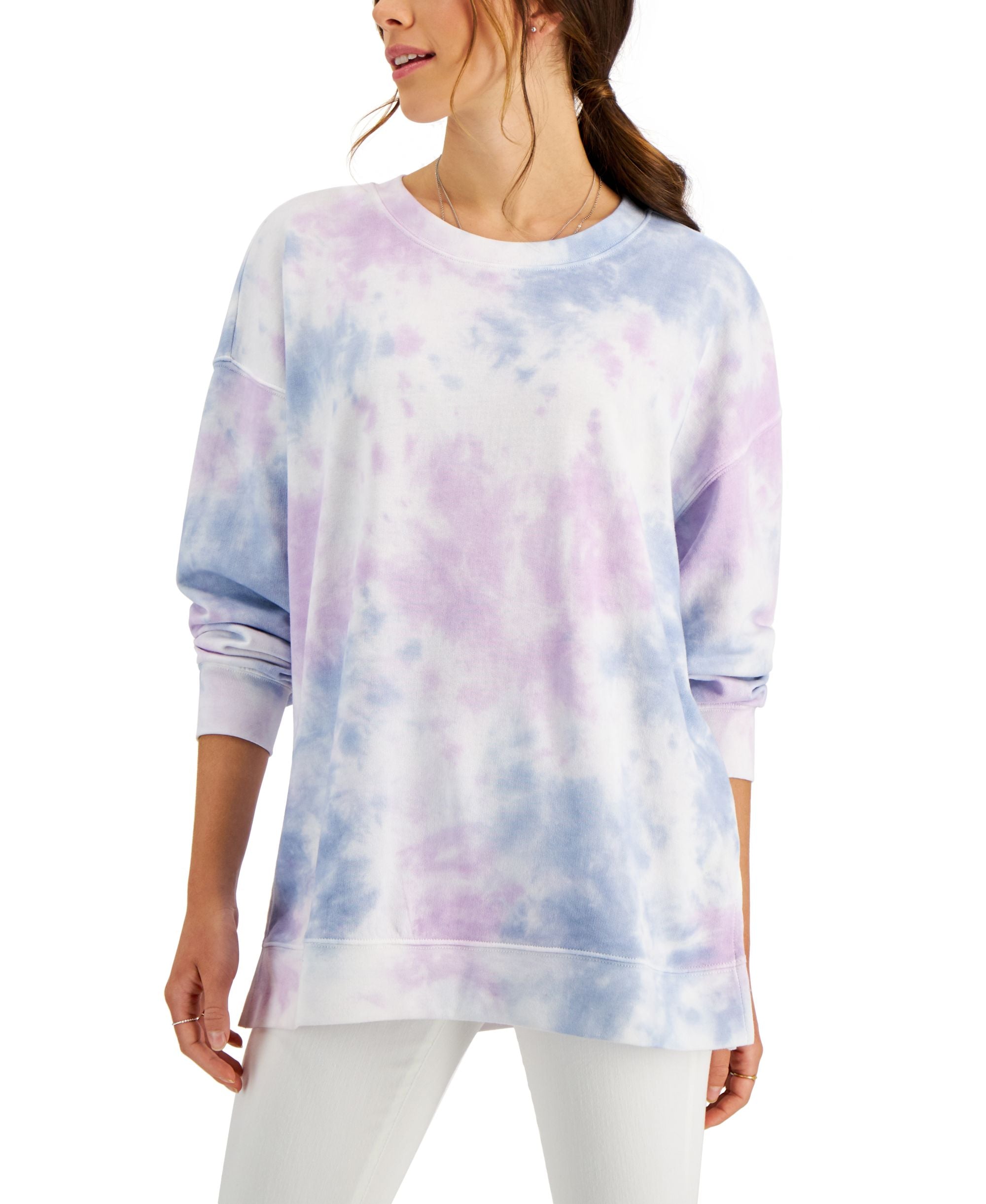Style & Co Tie Dye Oversized Sweatshirt