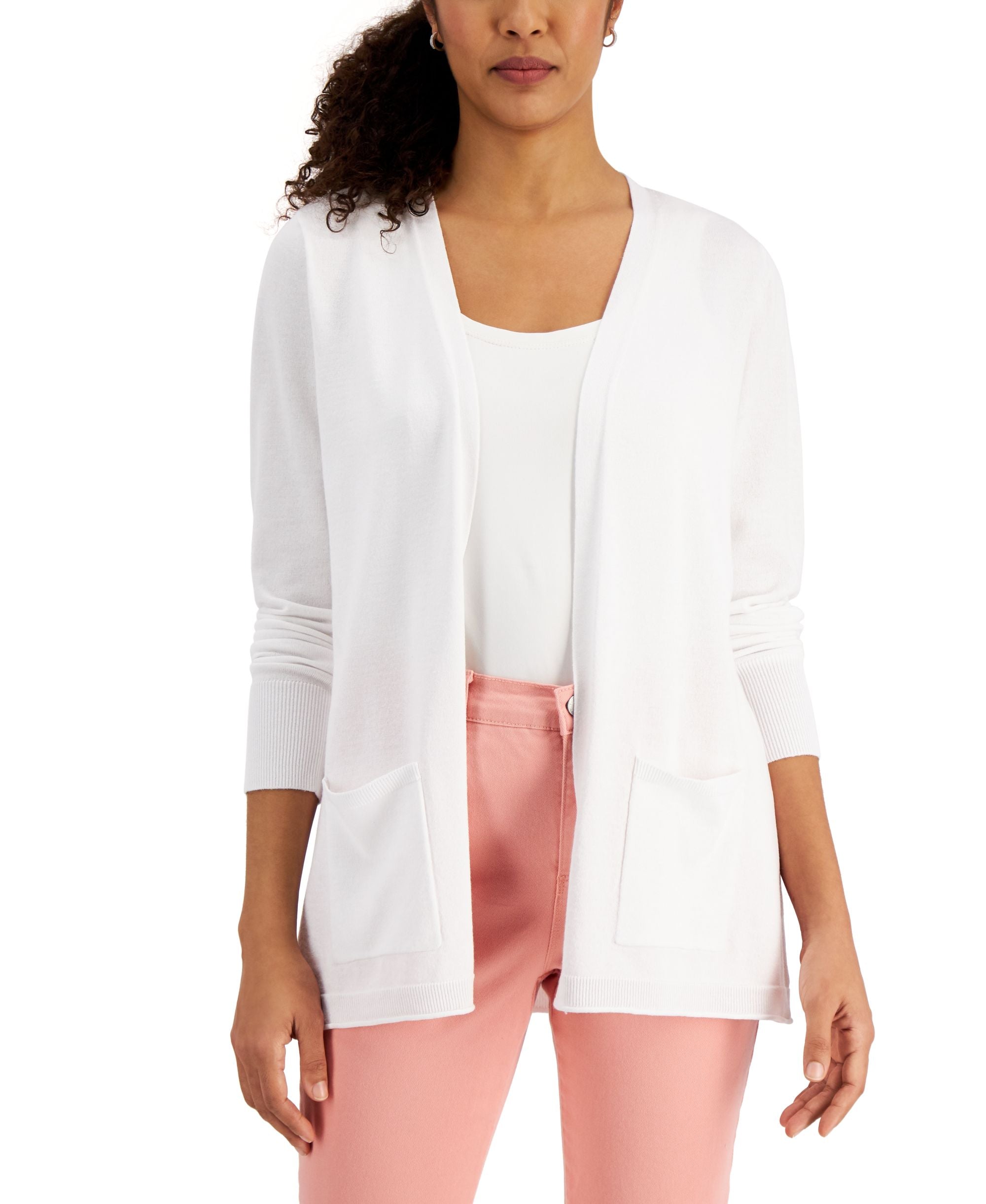 Karen Scott Open Front Cardigan