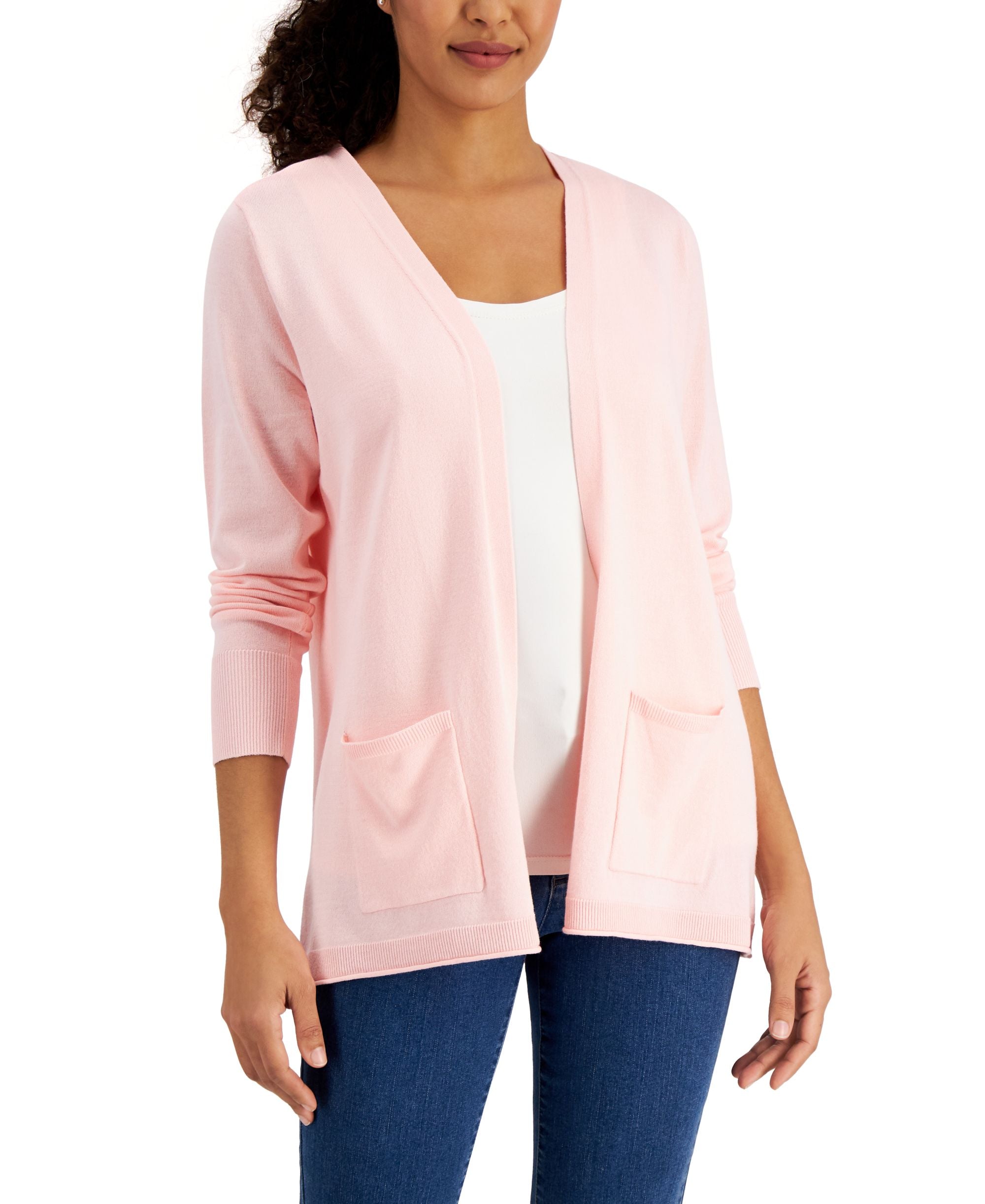 Karen Scott Open Front Cardigan