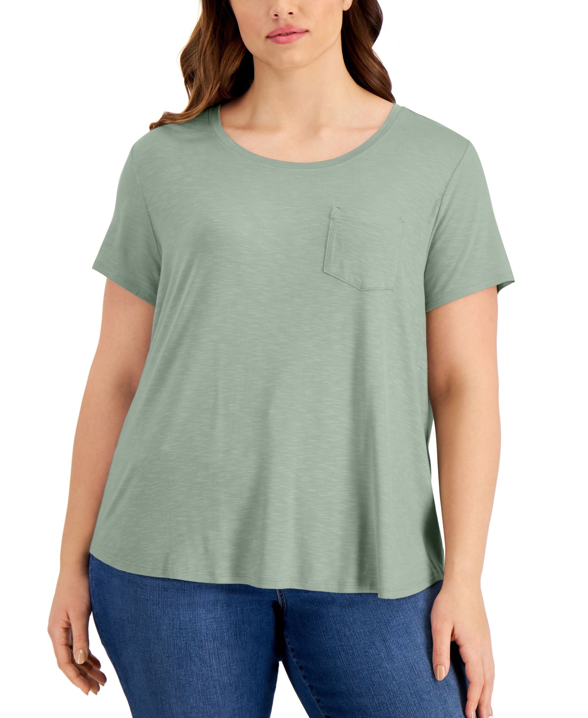 Style & Co Plus Size One Pocket T-Shirt