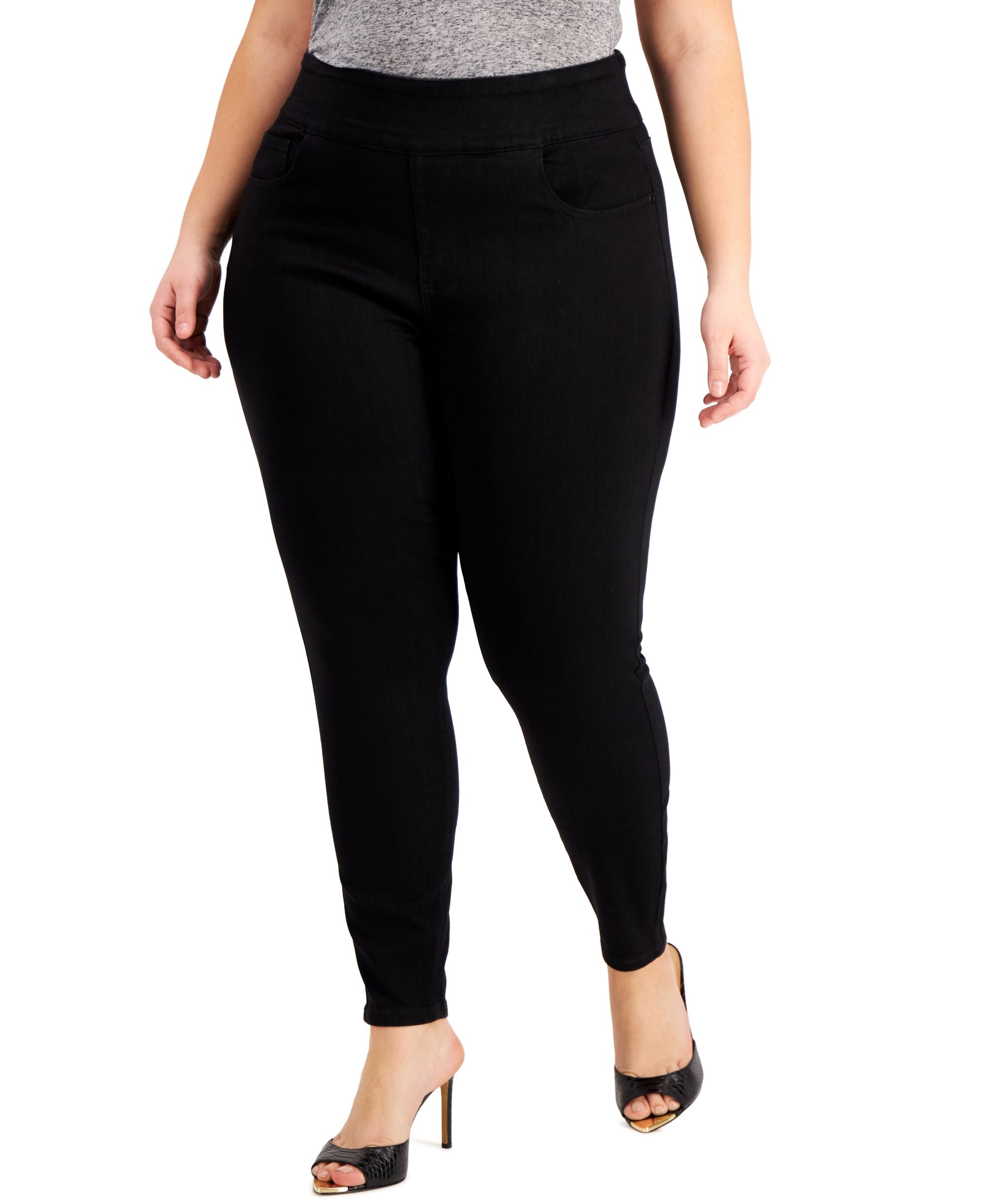 Celebrity Pink Trendy Plus Size Pull On Jeans