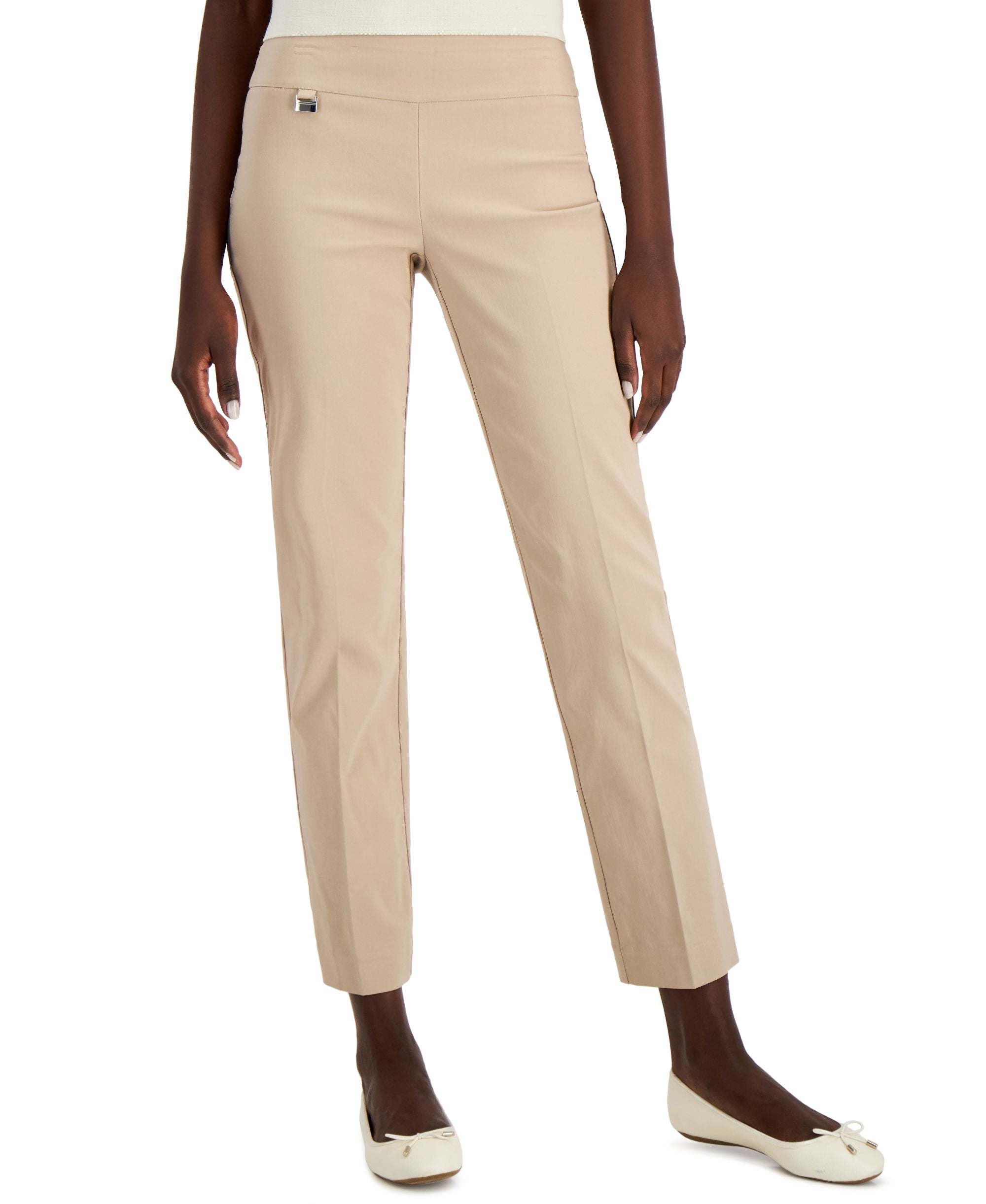 Alfani Tummy Control Pull On Straight Leg Pants