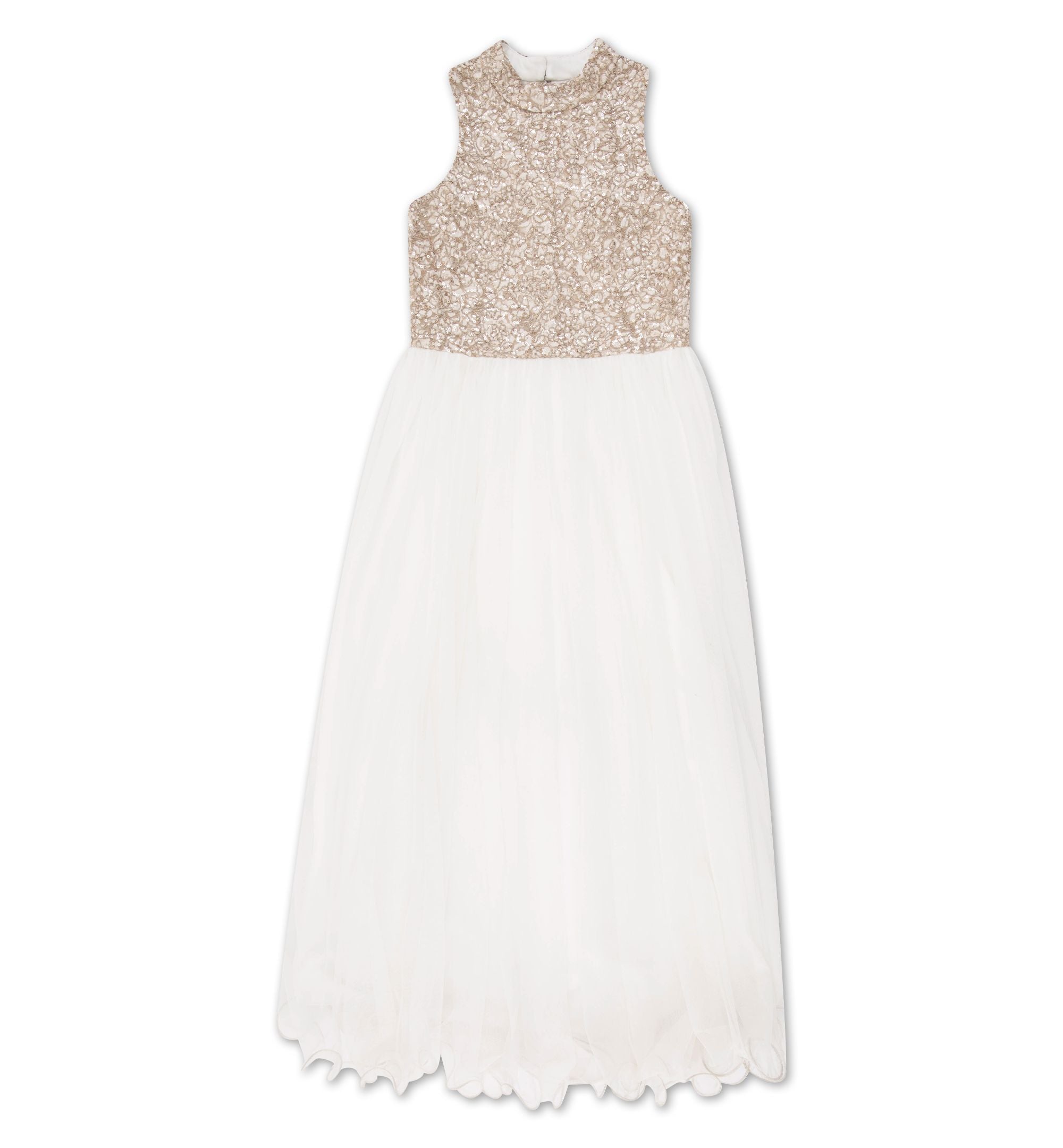 Speechless Big Girls Sequin Bodice Mock Neck Maxi Dress