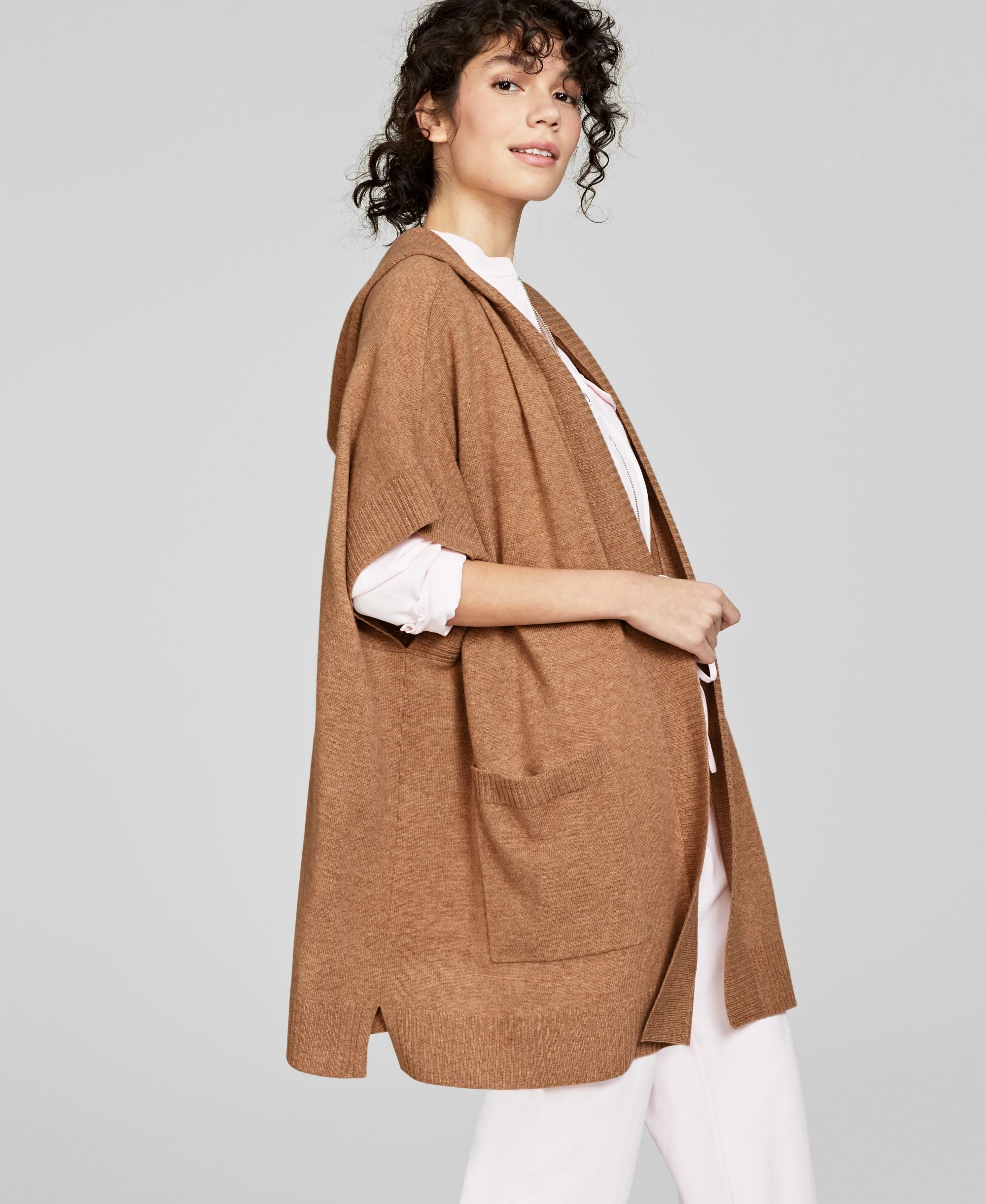 Charter Club Cashmere Hoodie Cardigan