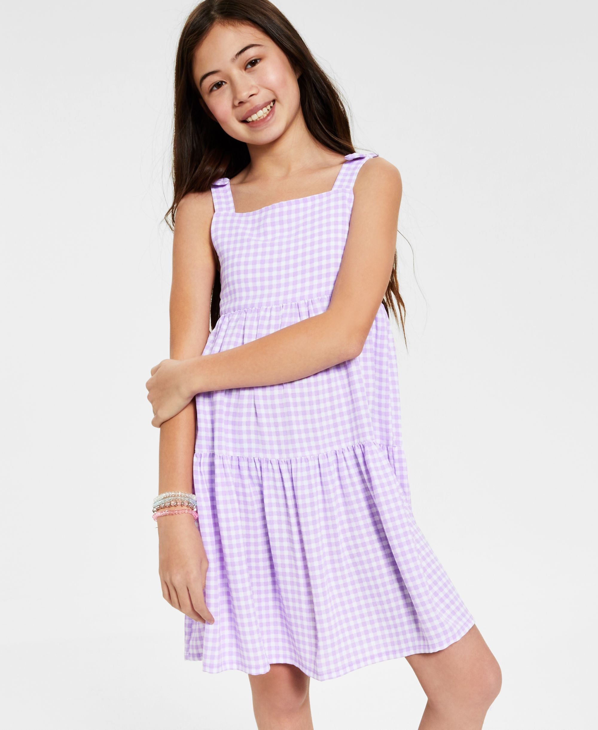 Charter Club Mommy Me Big Girls Gingham Dress