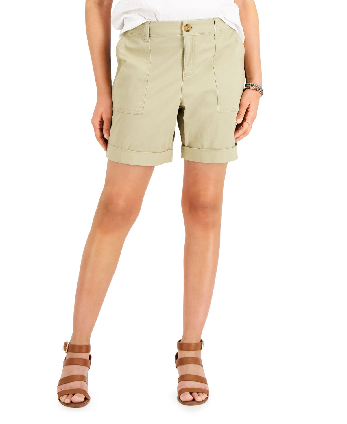 Style & Co Petite Rolled Cuff Bermuda Shorts