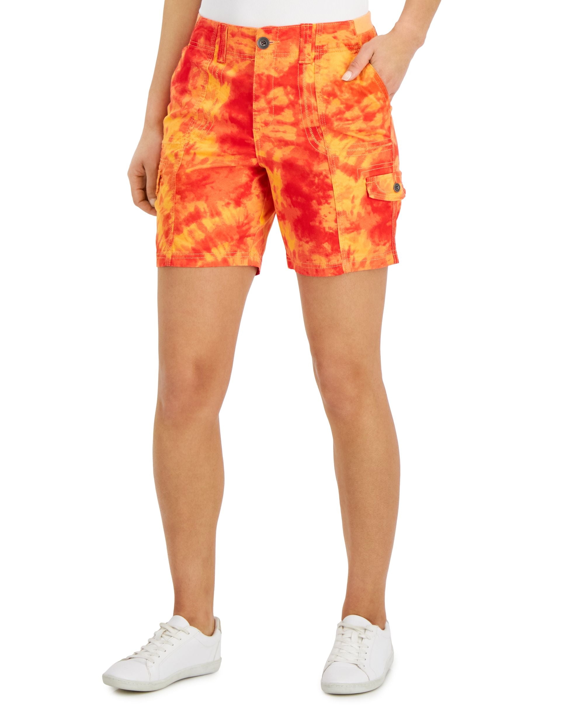 Style & Co Womens Printed Cargo Shorts