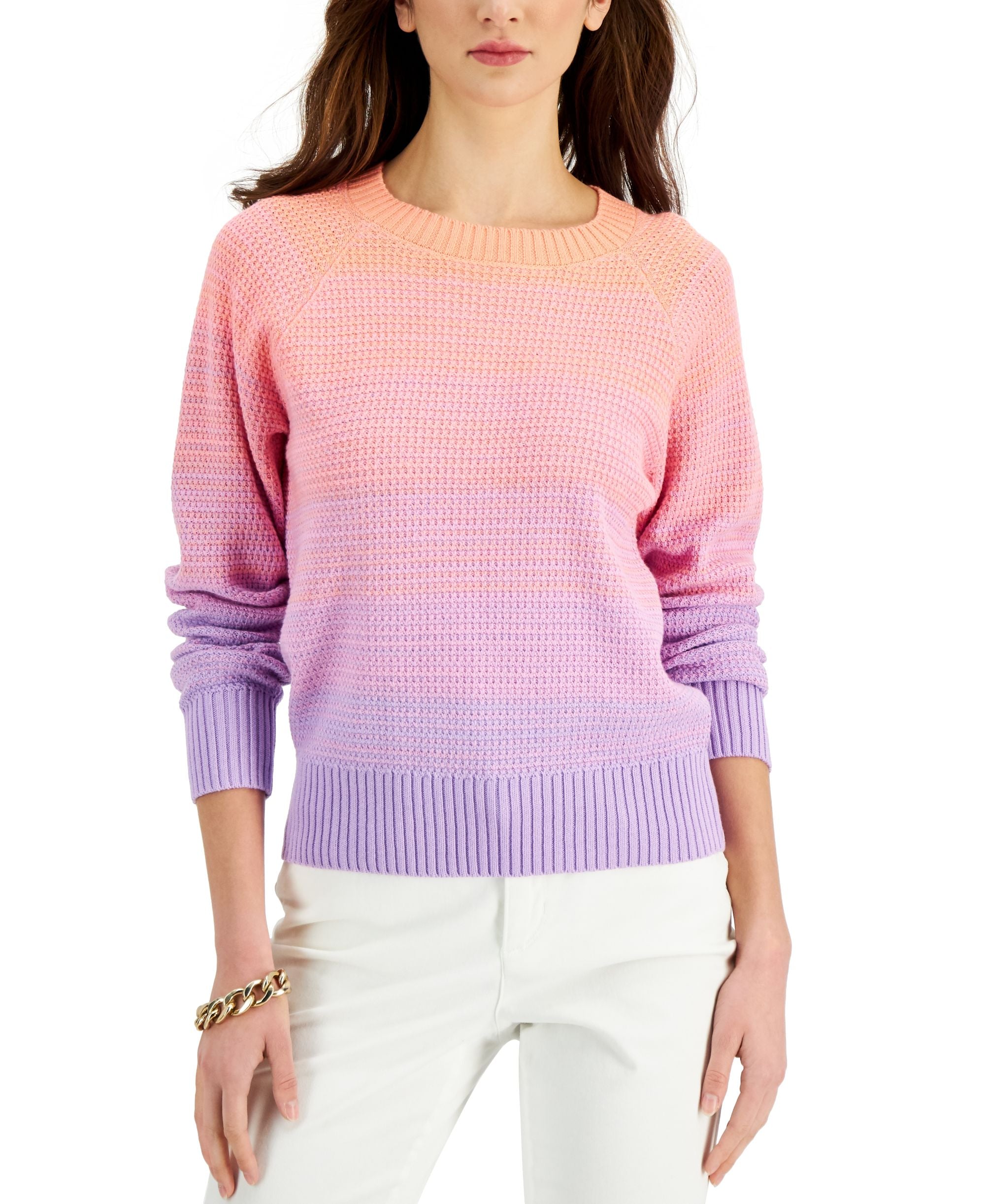 Charter Club Long Sleeve Ombre Sweater