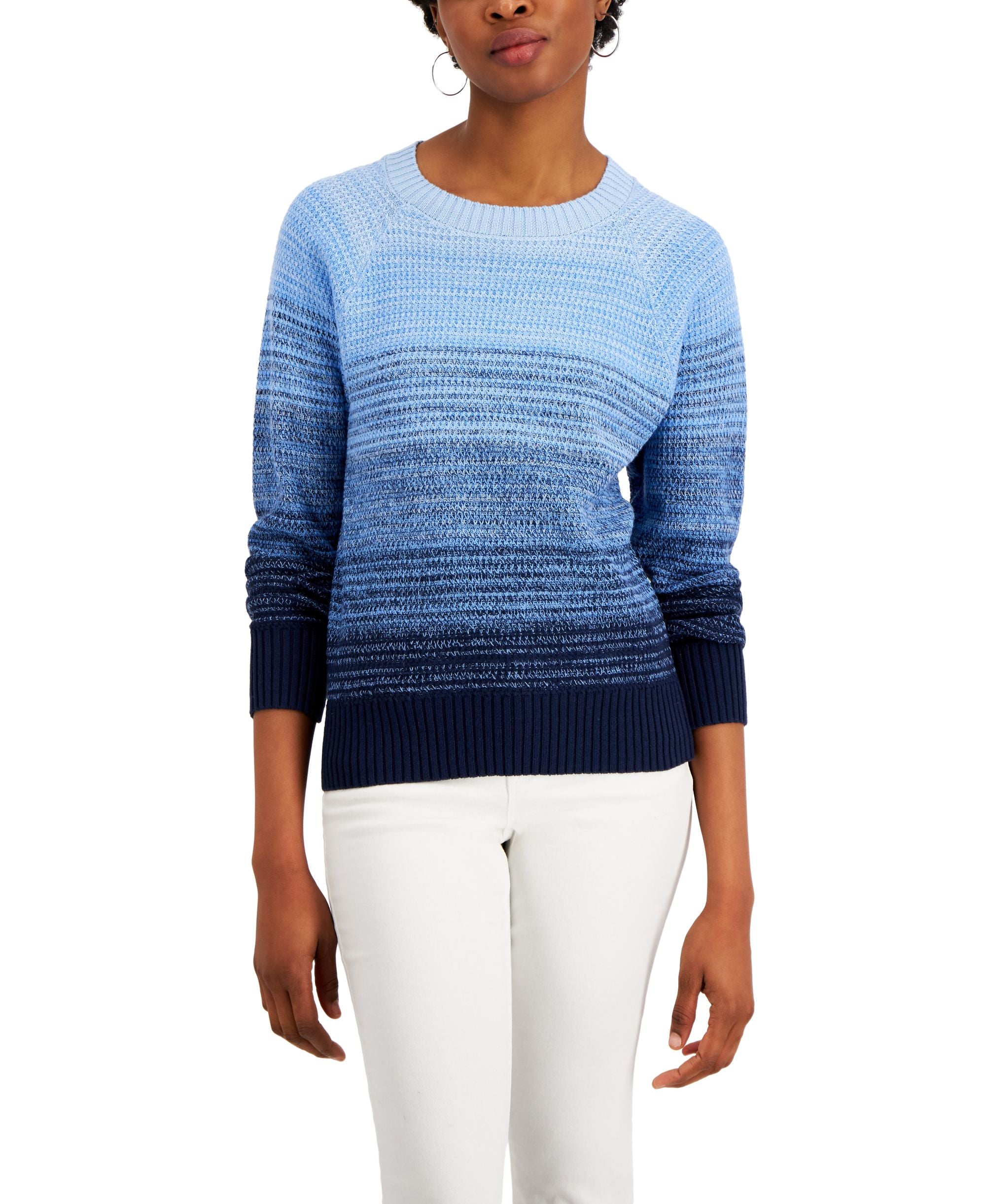 Charter Club Long Sleeve Ombre Sweater