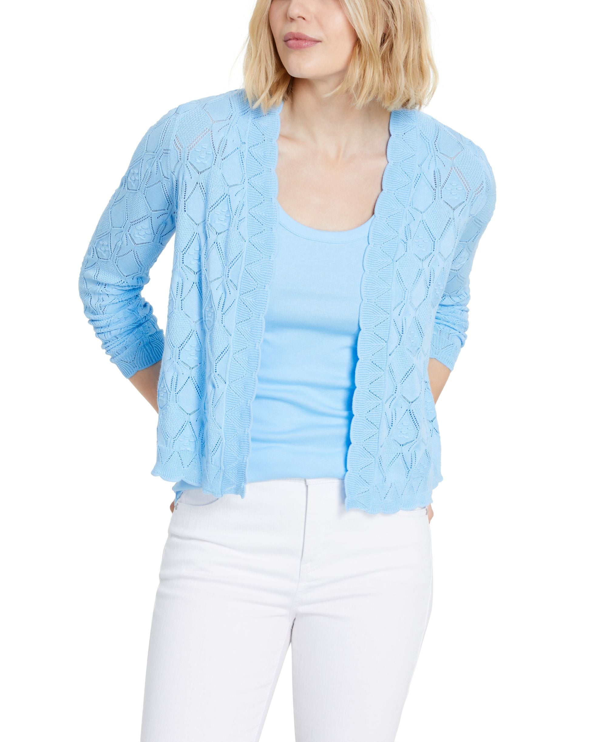 Charter Club Scalloped Open Front Cardigan