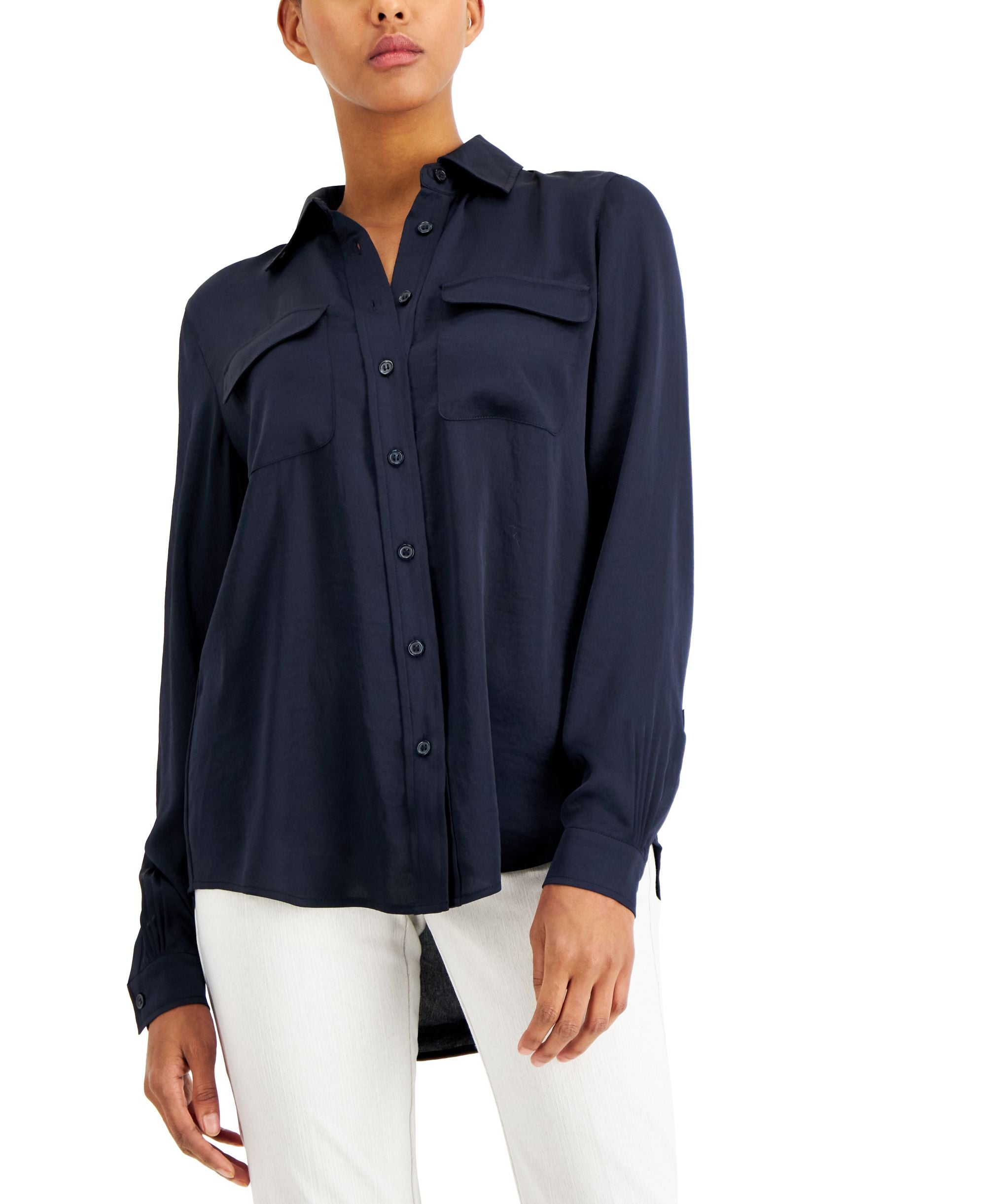 Alfani Satin Utility Shirt