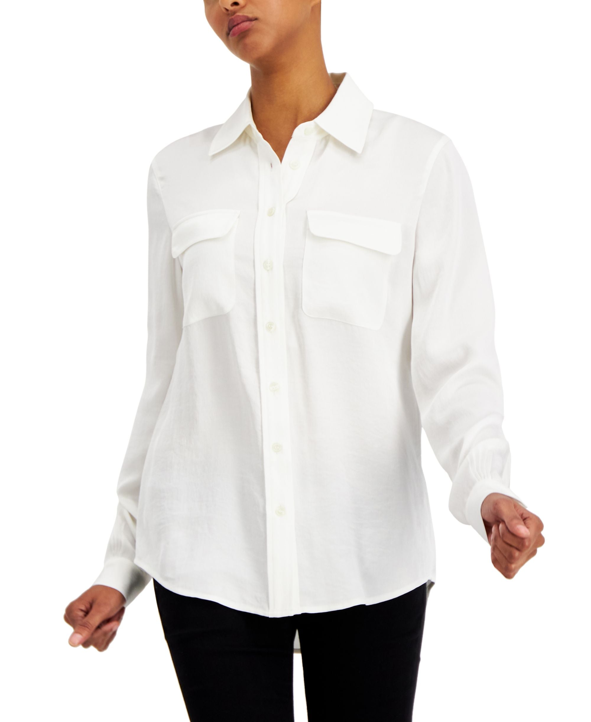 Alfani Satin Utility Shirt
