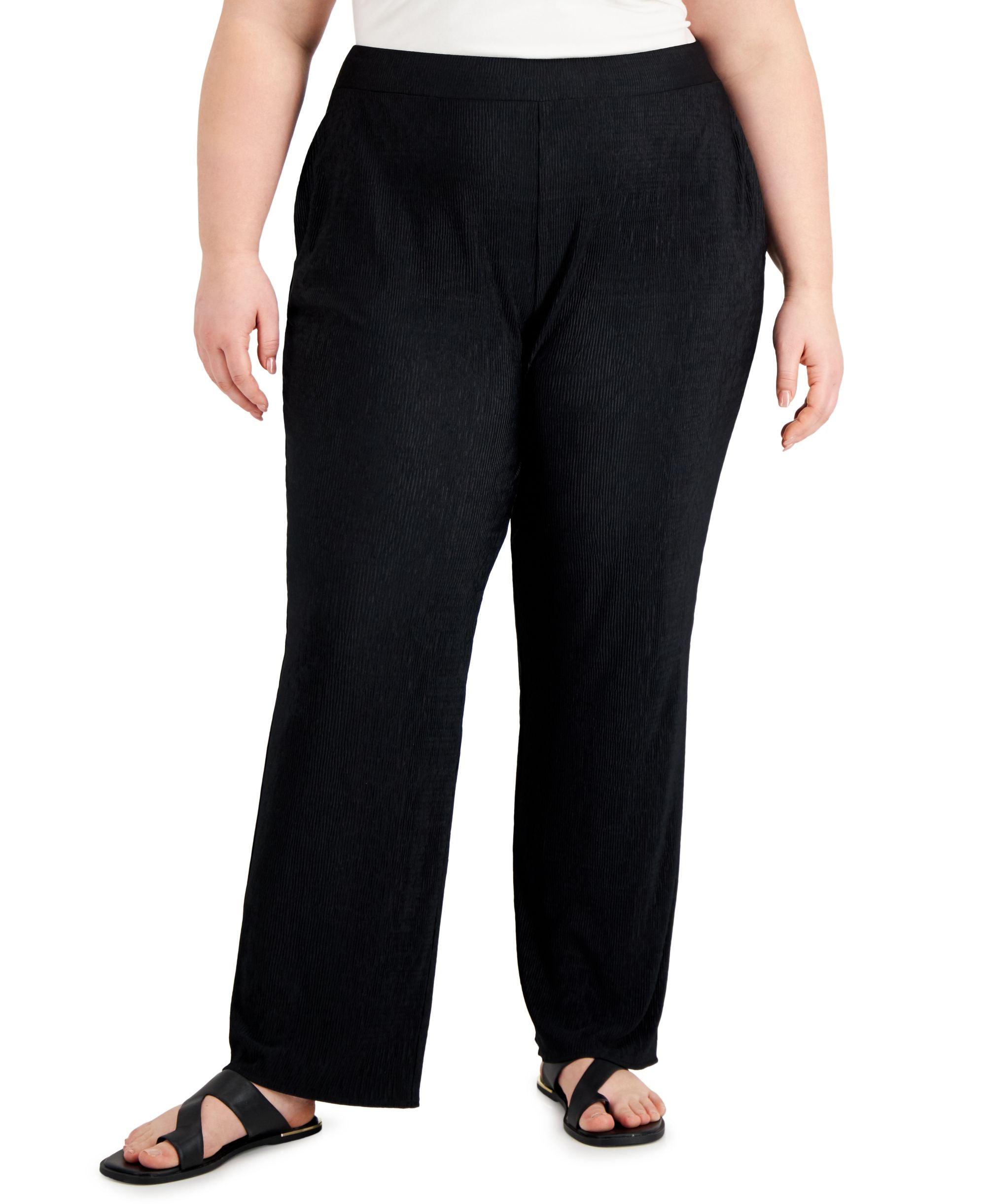 Alfani Plus Size Pull On Bootcut Pants