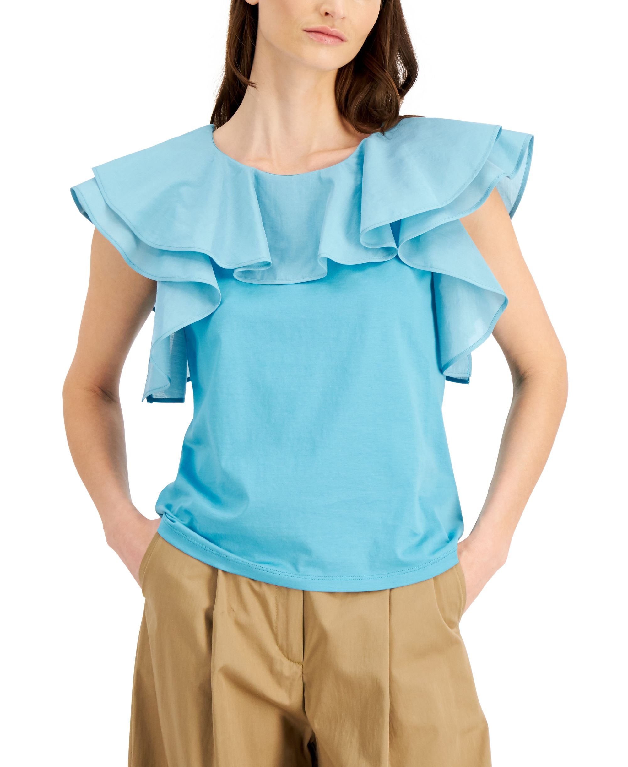 Weekend Max Mara Onde Cotton Silk Top