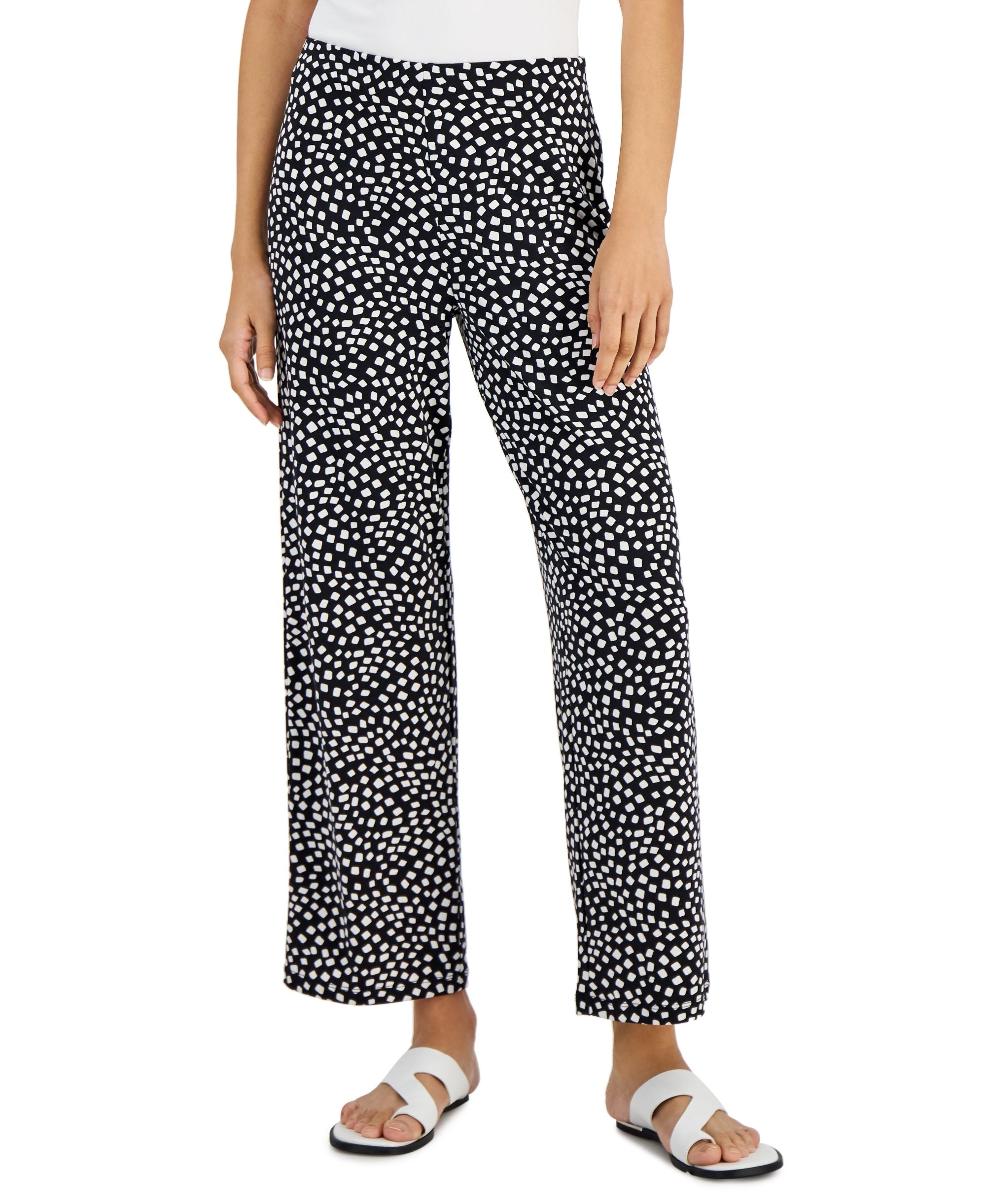 Alfani Petite Printed Pull On Pants