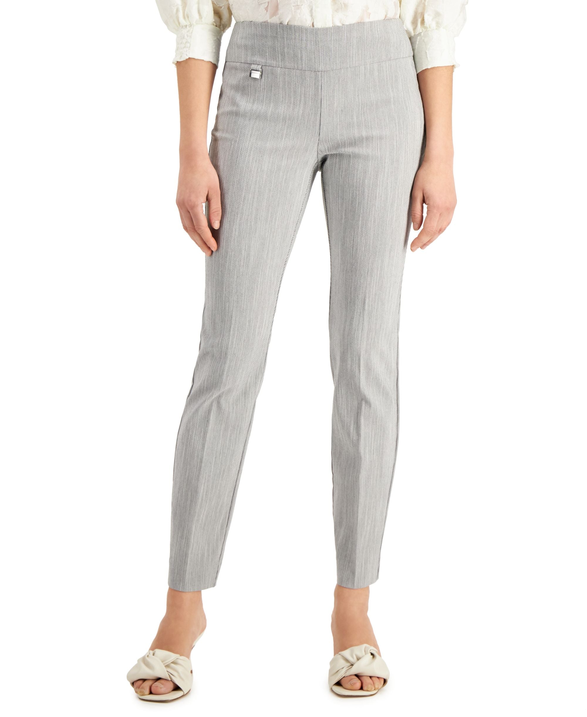 Alfani Tummy Control Pull On Printed Skinny Pants