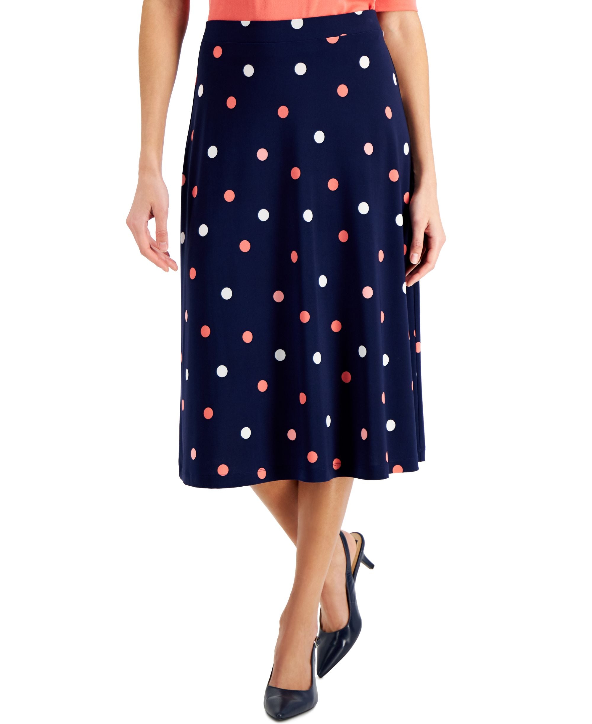 Kasper Printed Knit Skirt