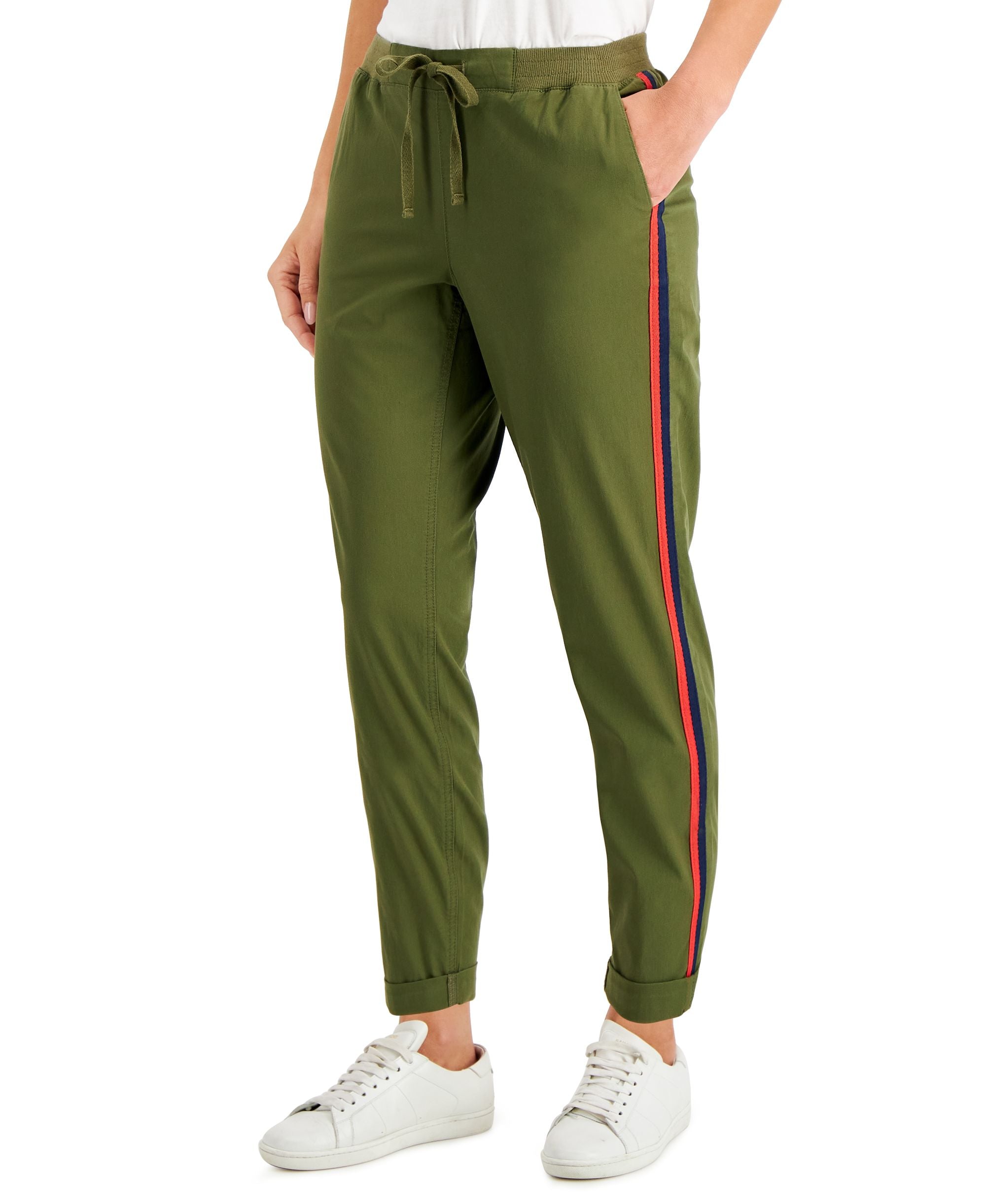 Style & Co Petite Pull On Cuffed Ankle Twill Pants