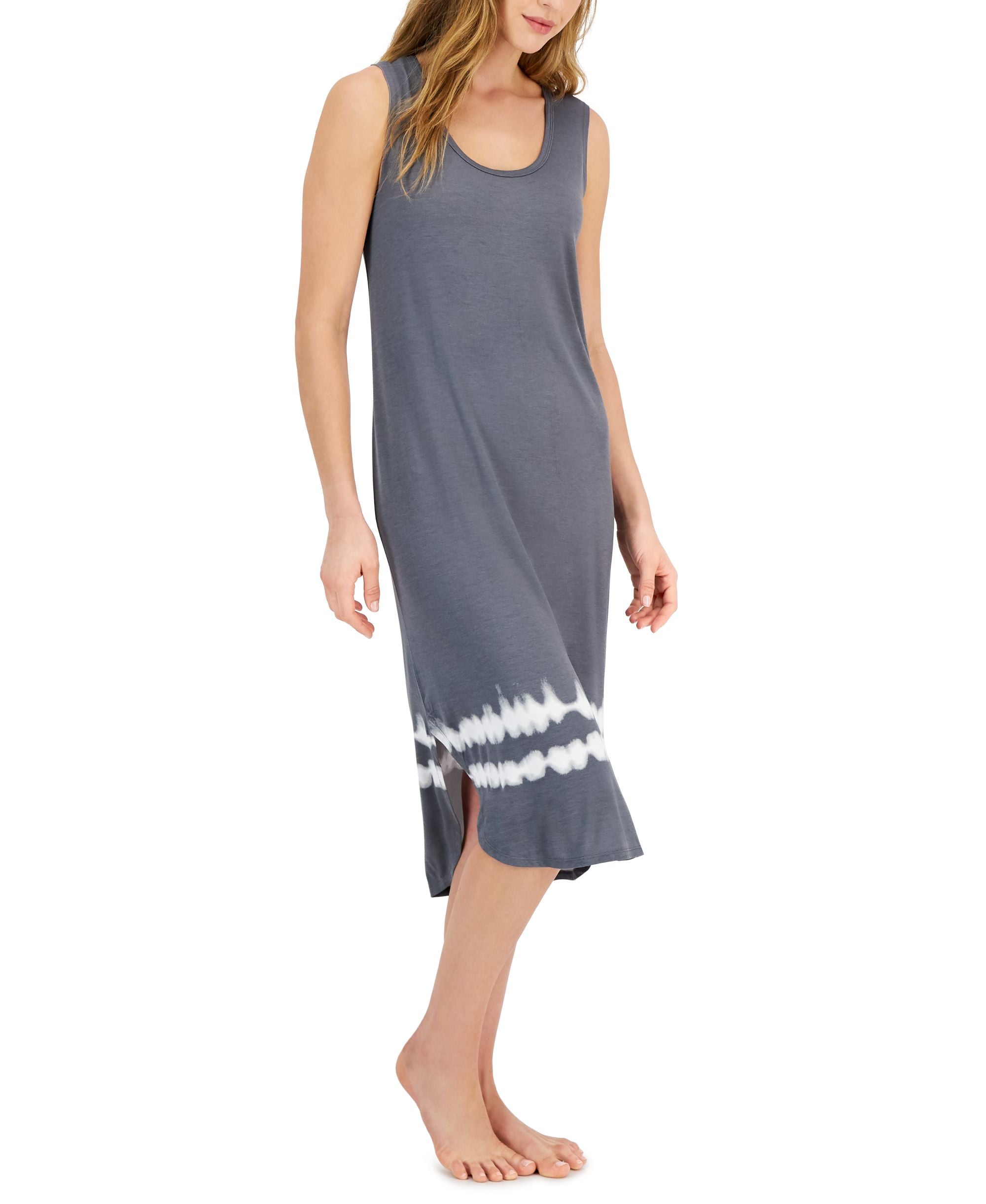 Alfani Side Slit Sleeveless Chemise Nightgown