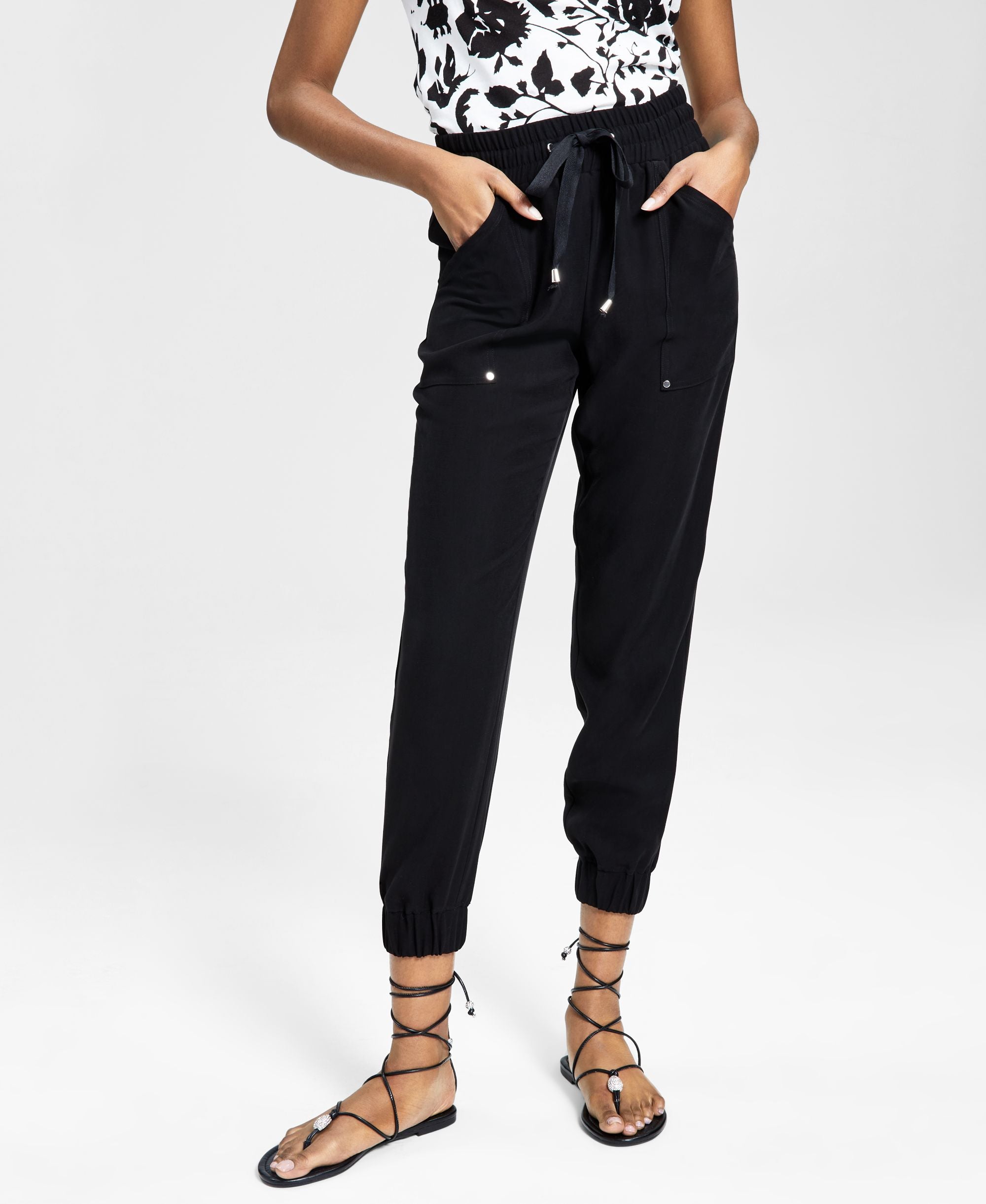 INC International Concepts Drawstring Waist Jogger Pants