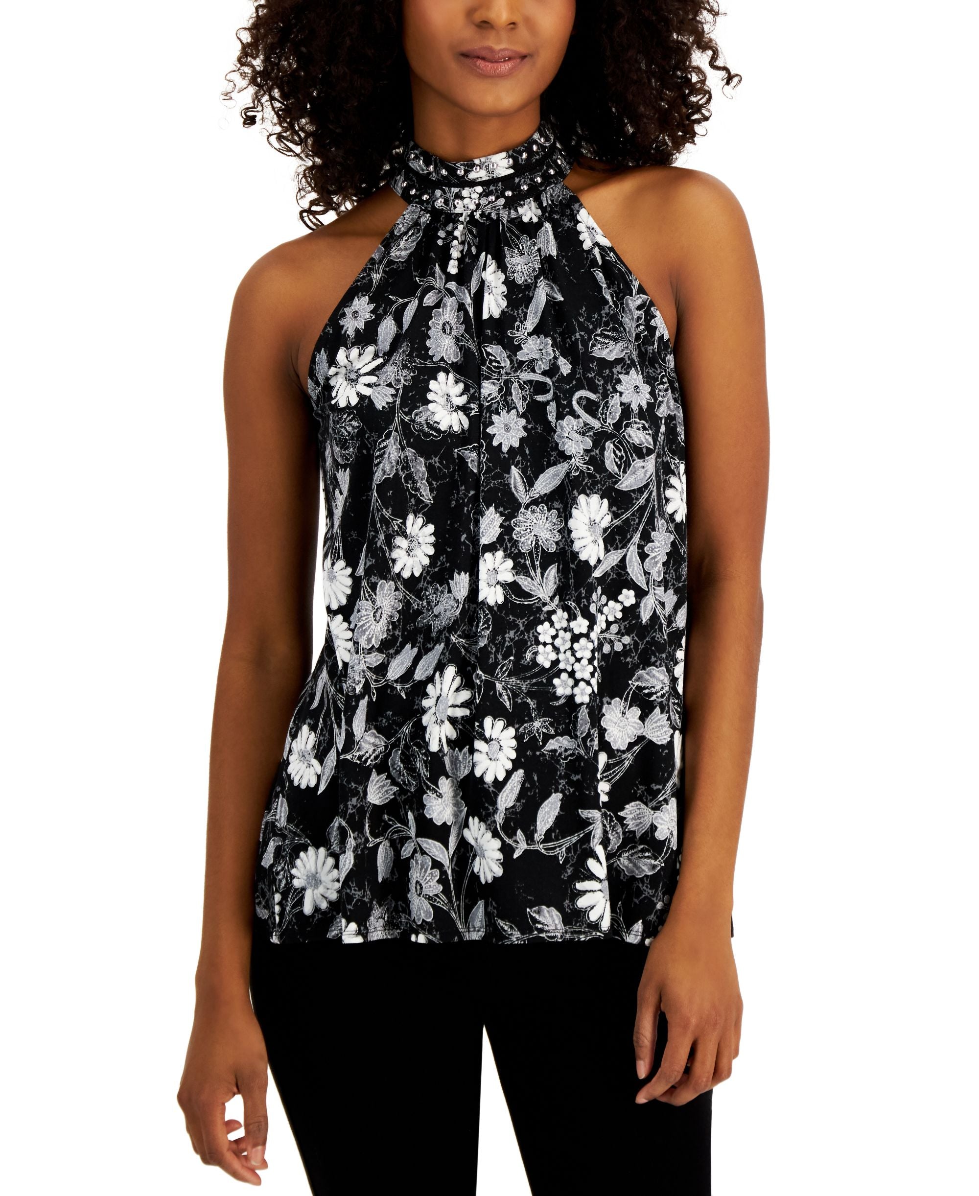 INC International Concepts Studded Halter Top