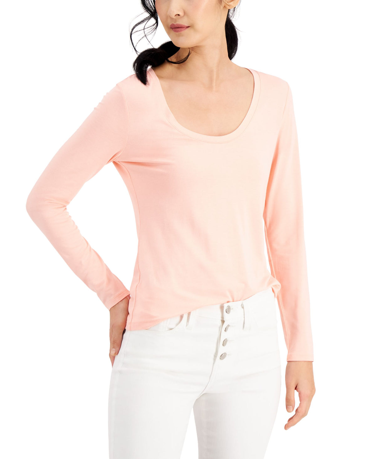 International Concepts Womens Scoop Neck Top
