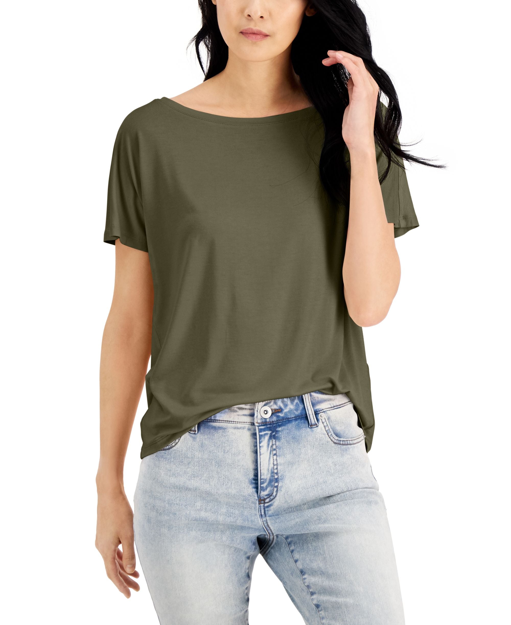 International Concepts Womens Dolman Sleeve Top