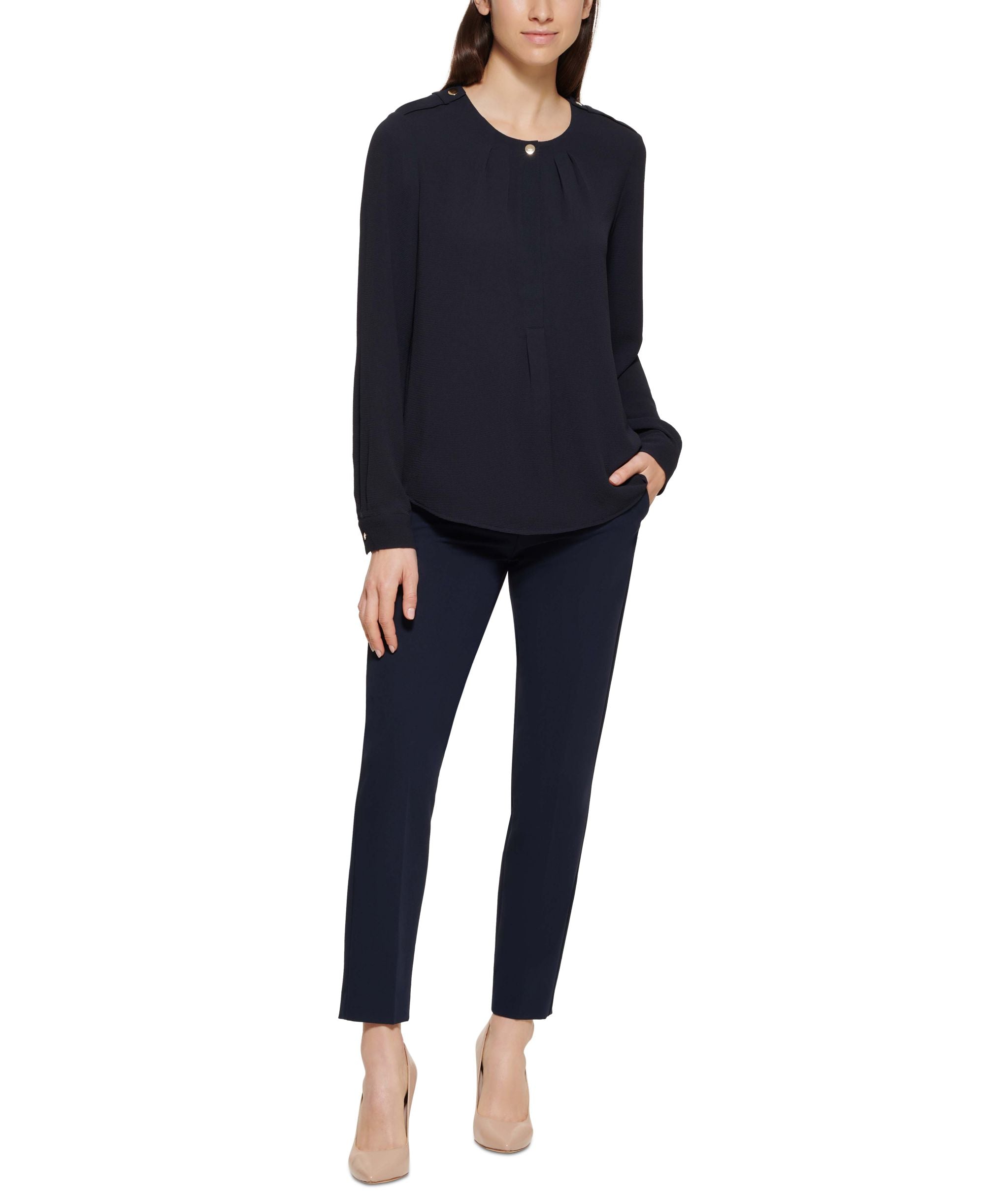 Tommy Hilfiger Snap Front Blouse