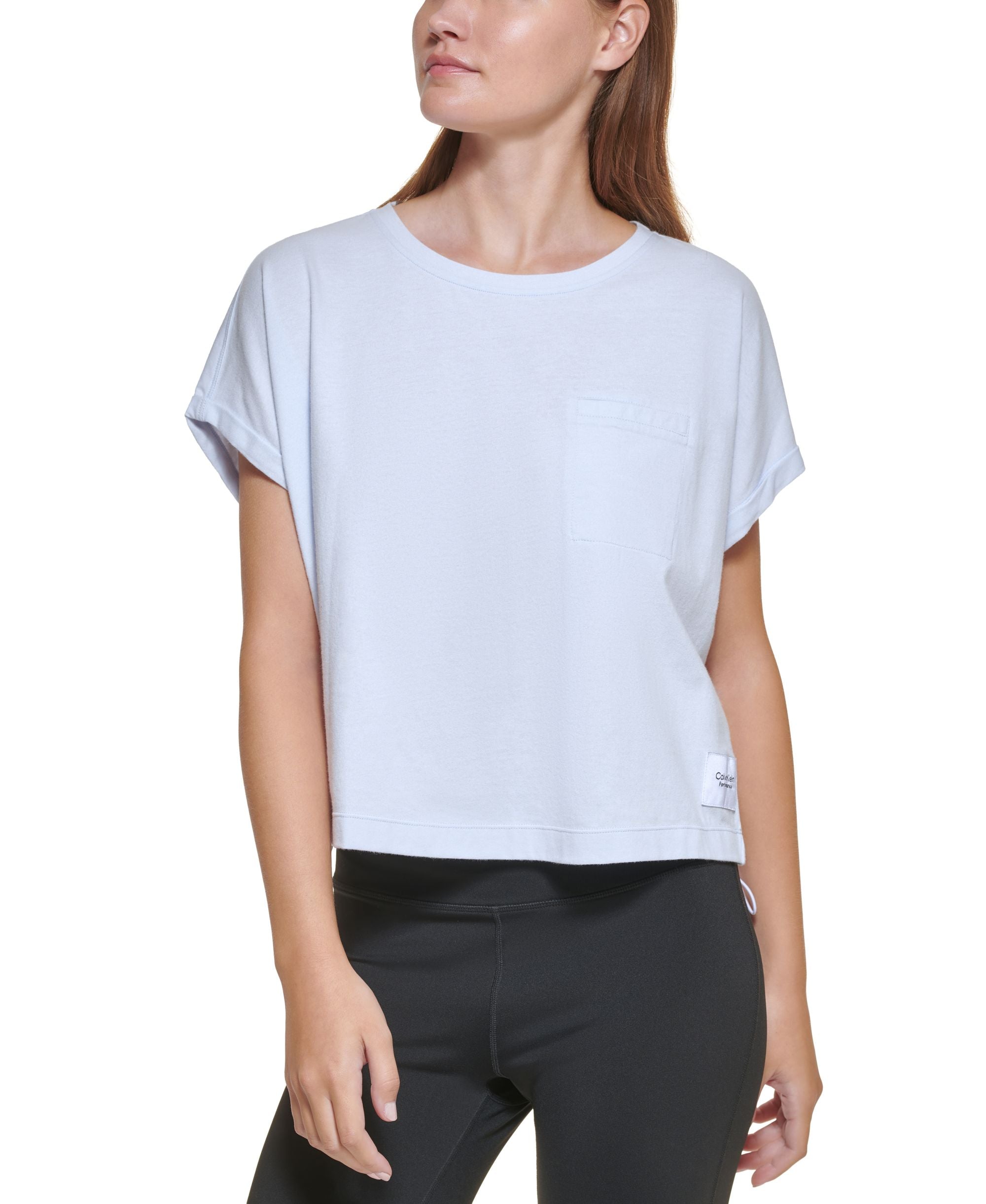Calvin Klein Performance Bungee Hem Pocket Cotton T-Shirt