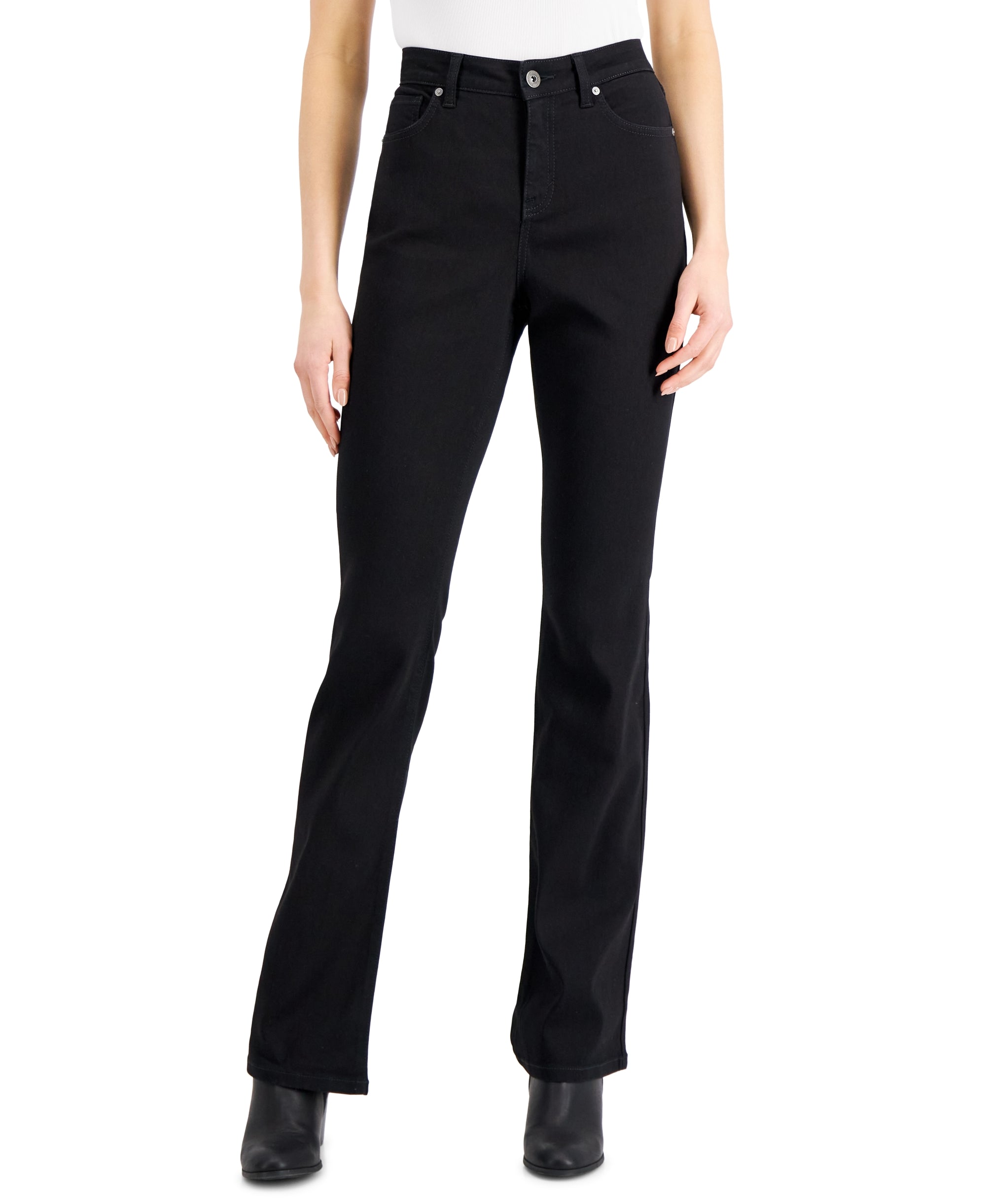 Style & Co High-Rise Curvy-Fit Bootcut Jeans