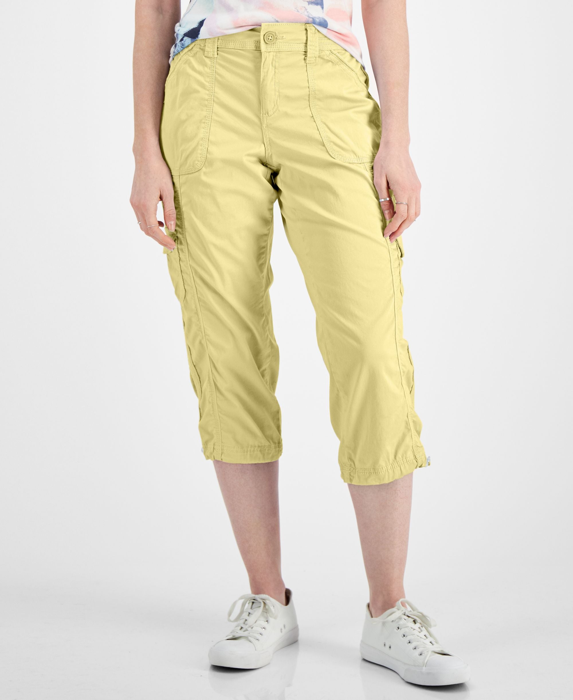 Style & Co Bungee Hem Capri Pants