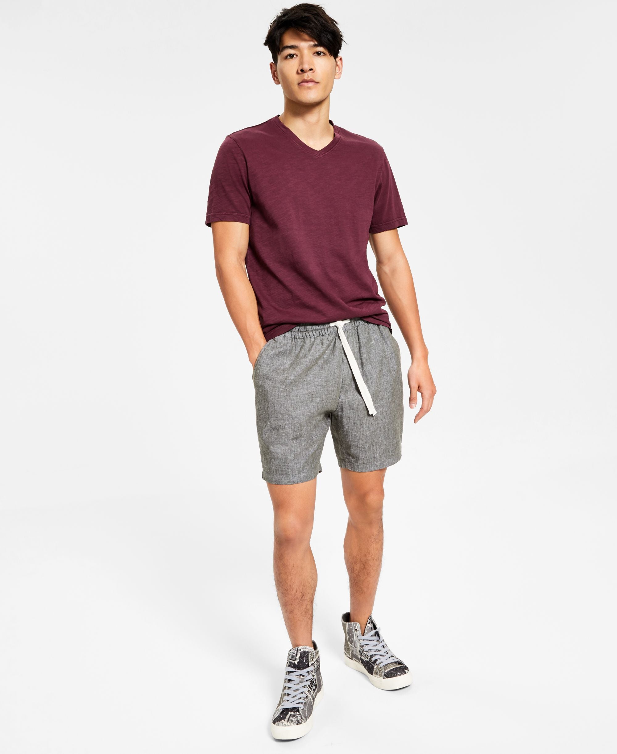 Men's Charlie Linen Pull-On Shorts