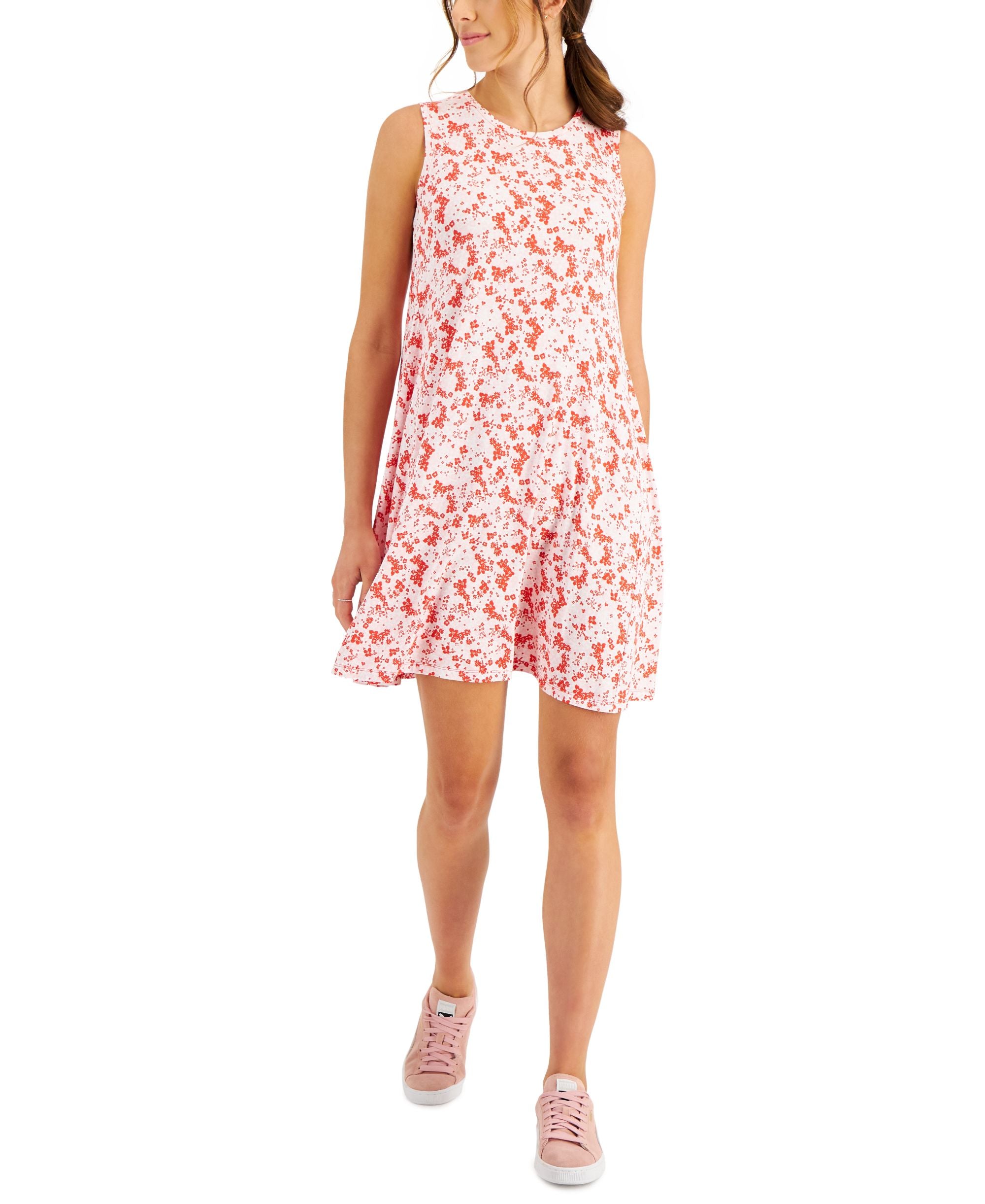 Style & Co Printed Knit Tank Dress