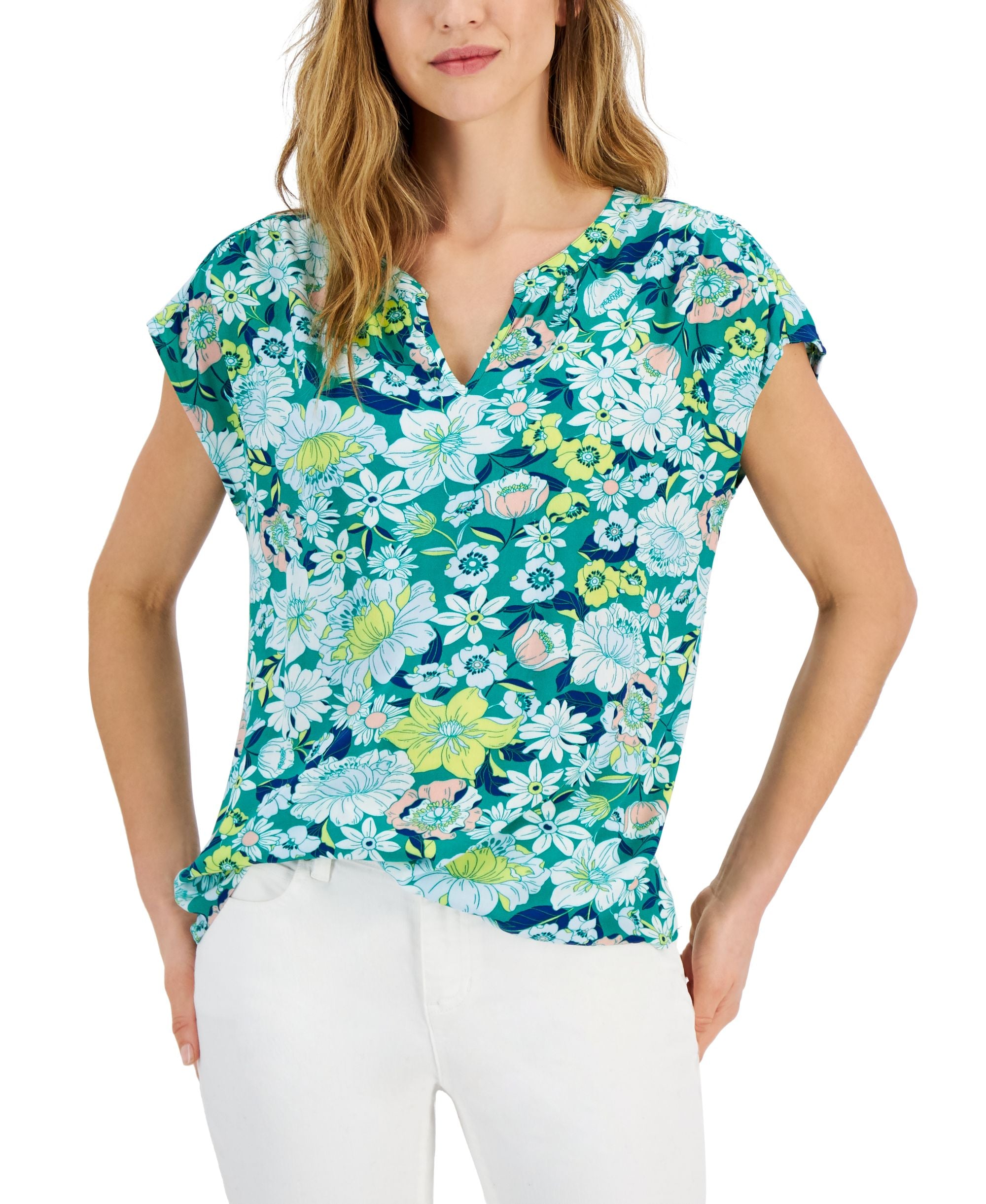 Style & Co Split Neck Top