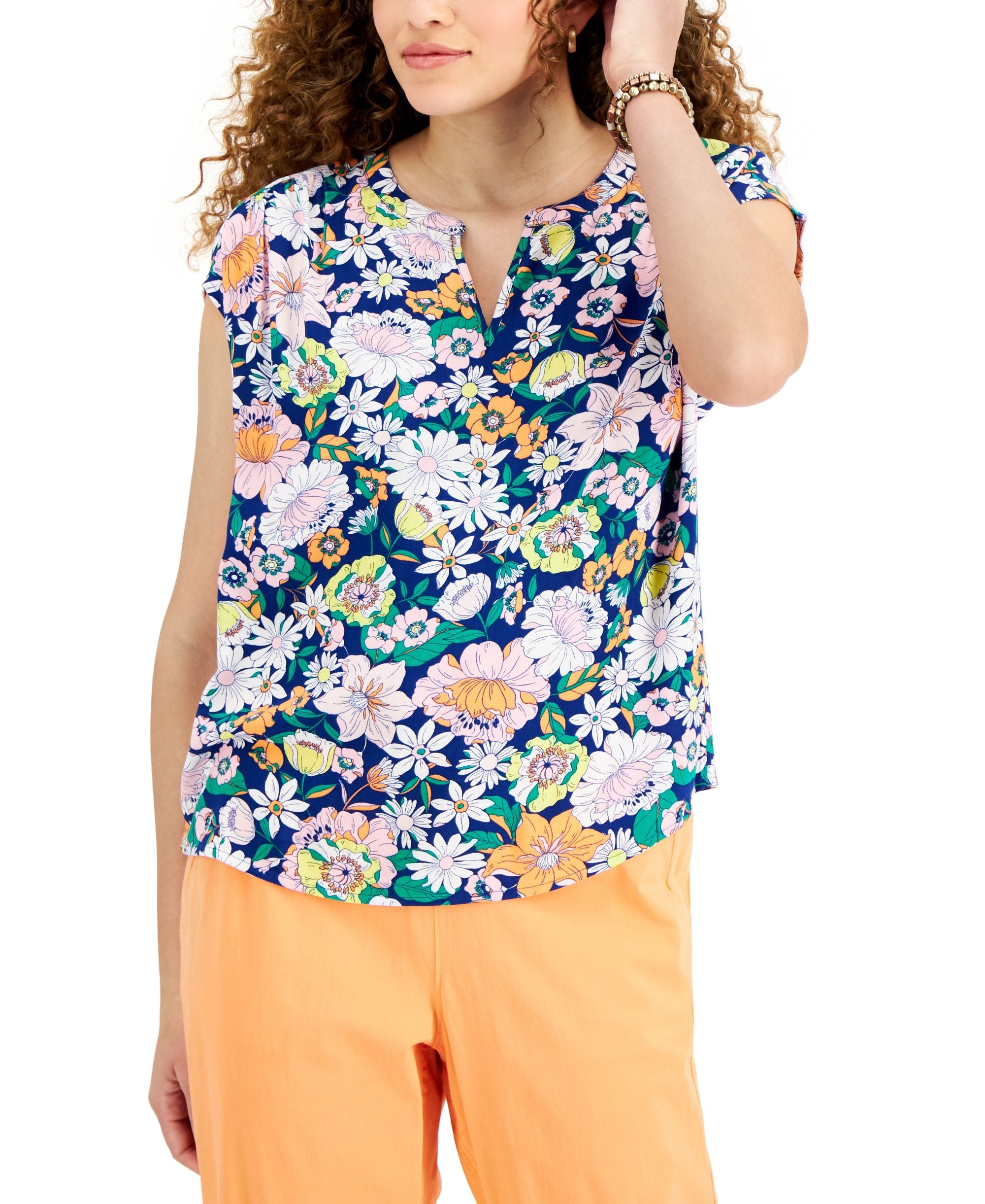 Style & Co Split Neck Top