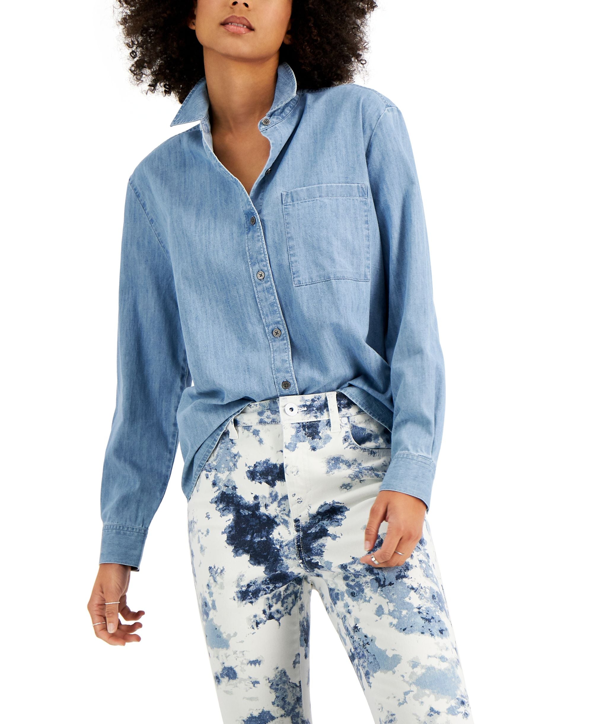 Style & Co Womens Cotton Shirt