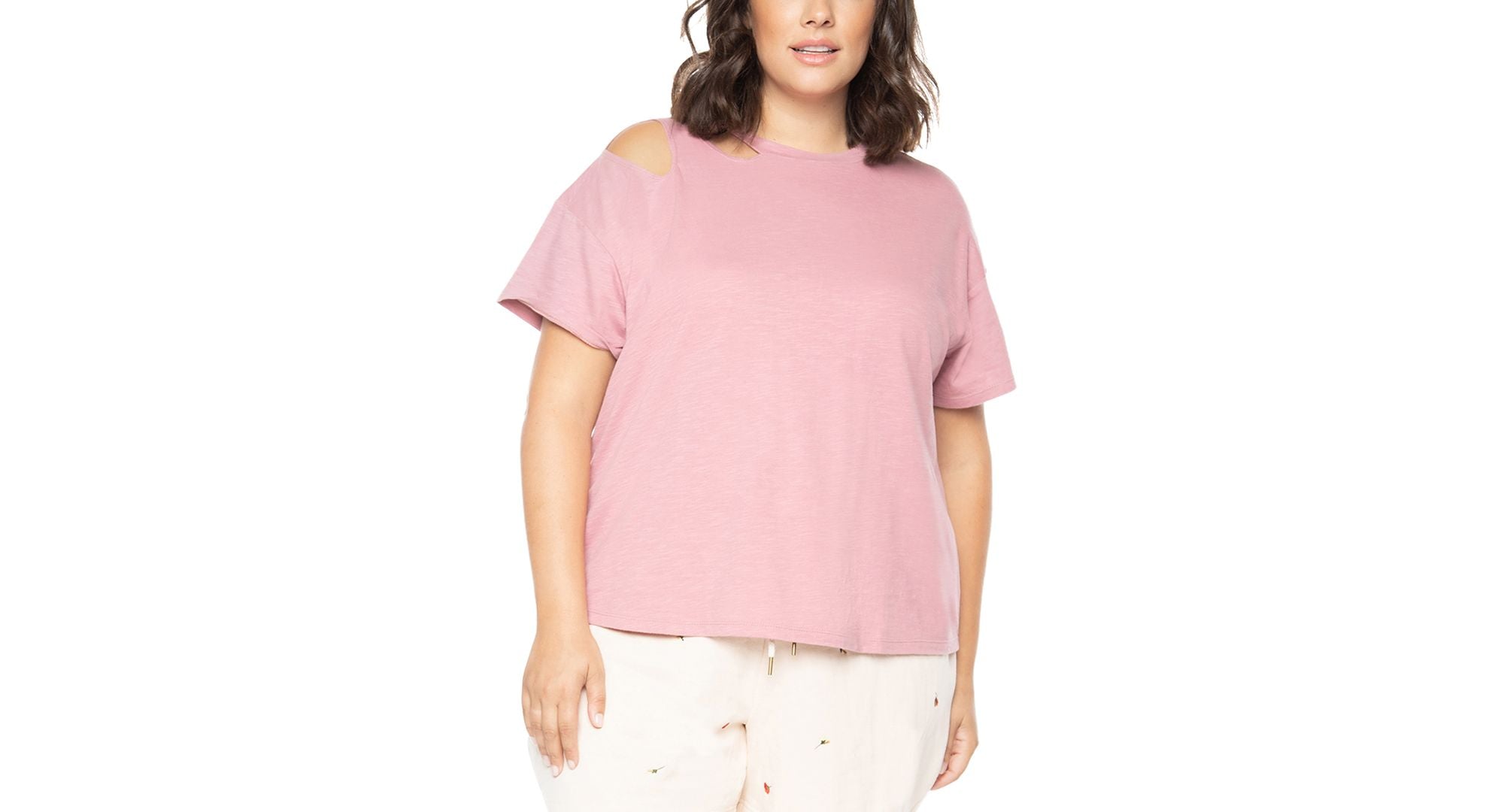 Black Tape Trendy Plus Size Cutout T-Shirt