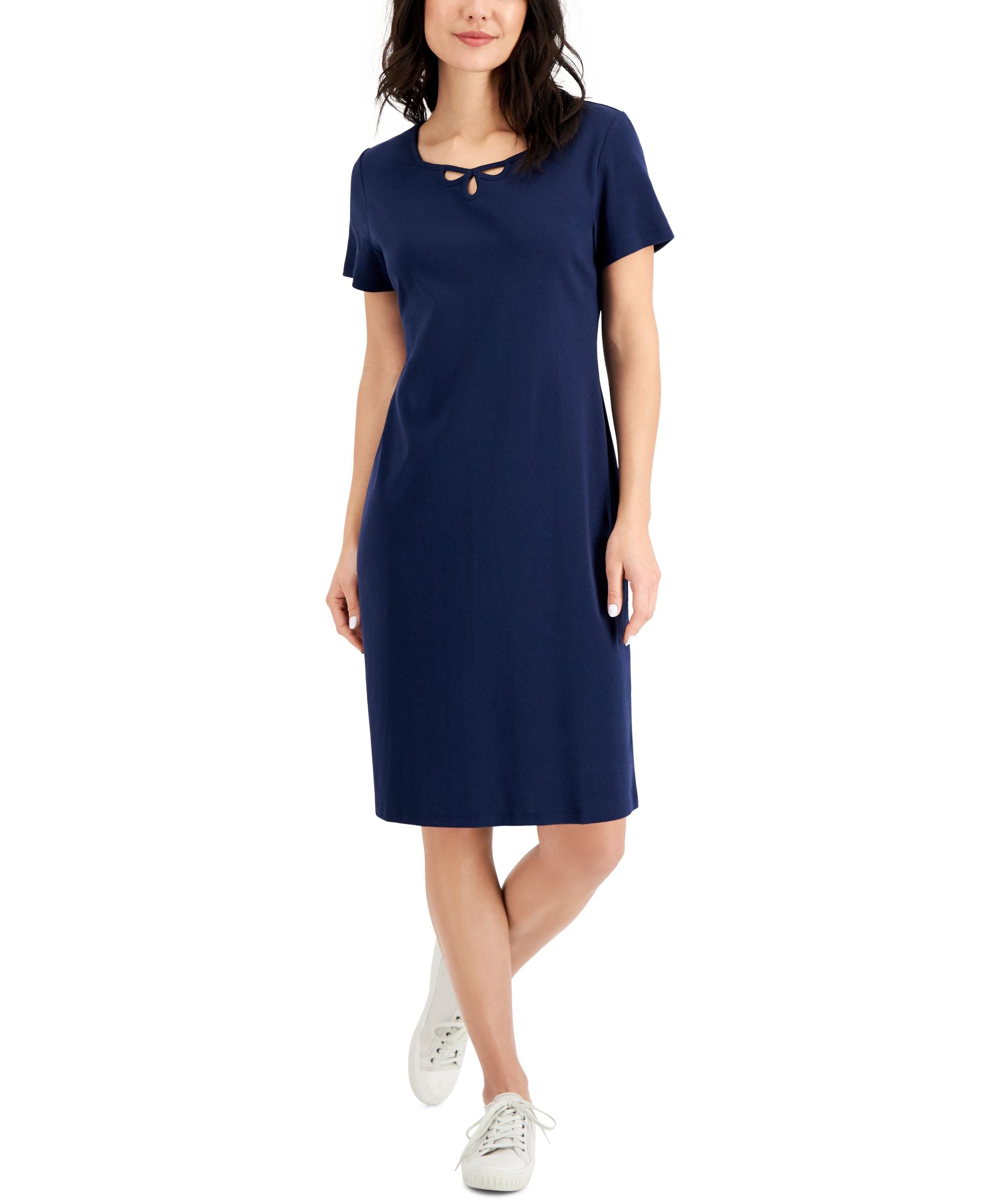 Karen Scott Sweetheart Cut Out Dress