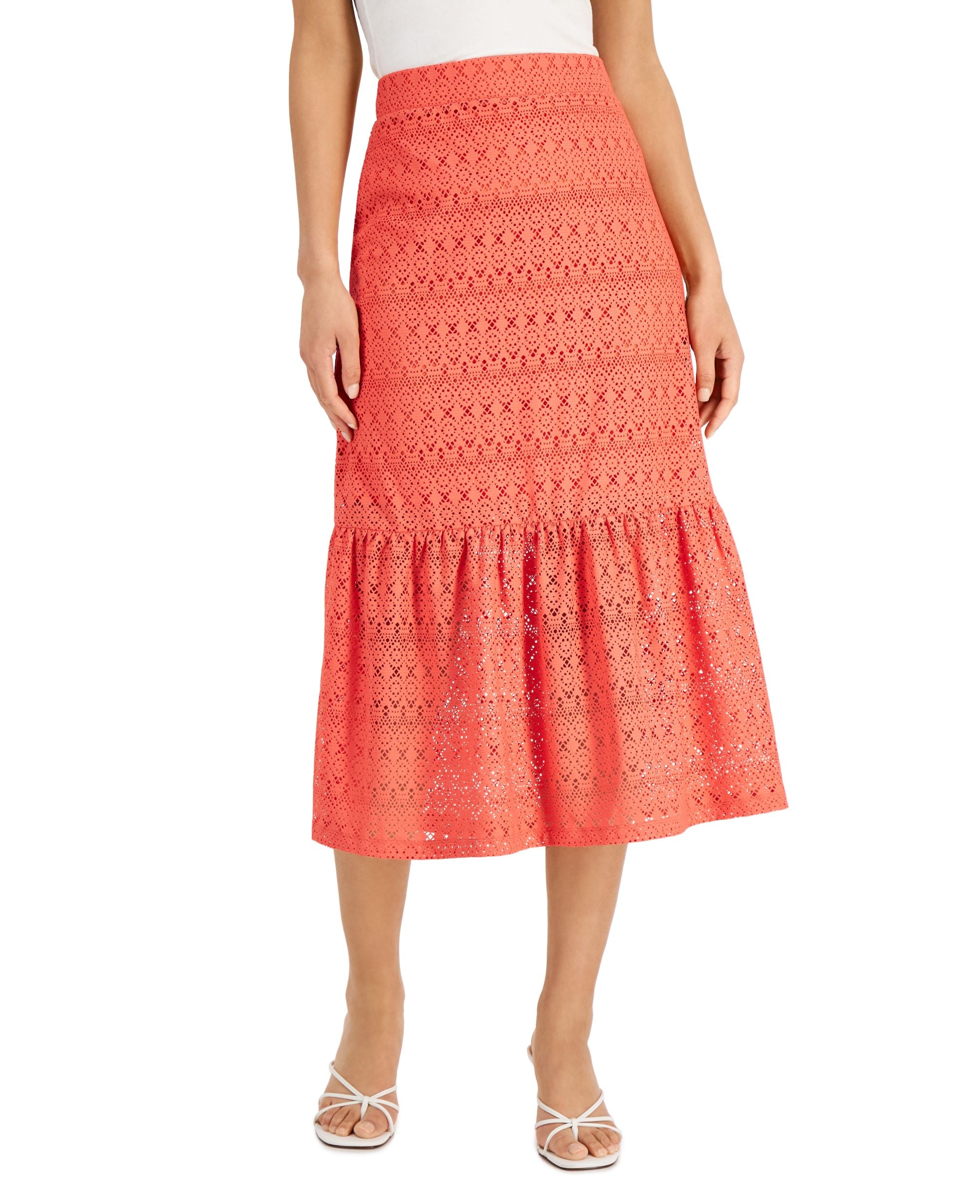 JM Collection Womens Crocheted Skirt
