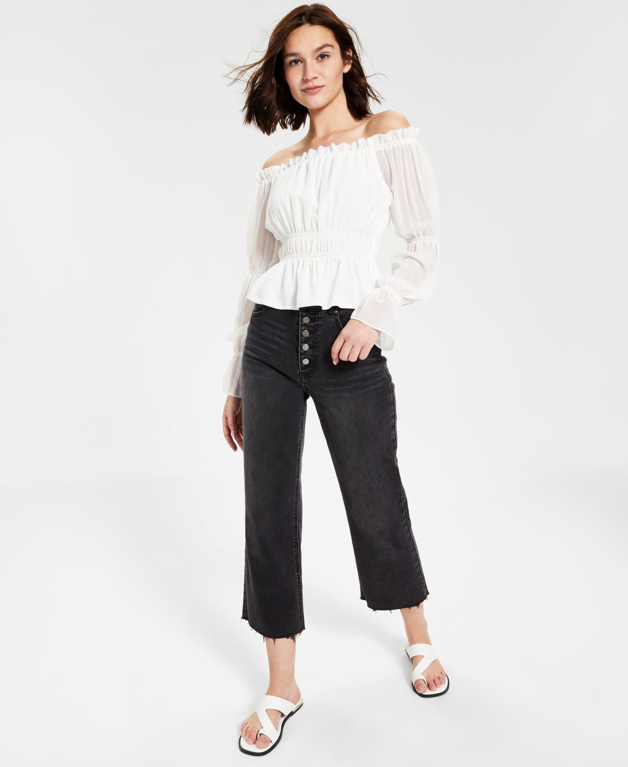 Leyden Off-The-Shoulder Peasant Top