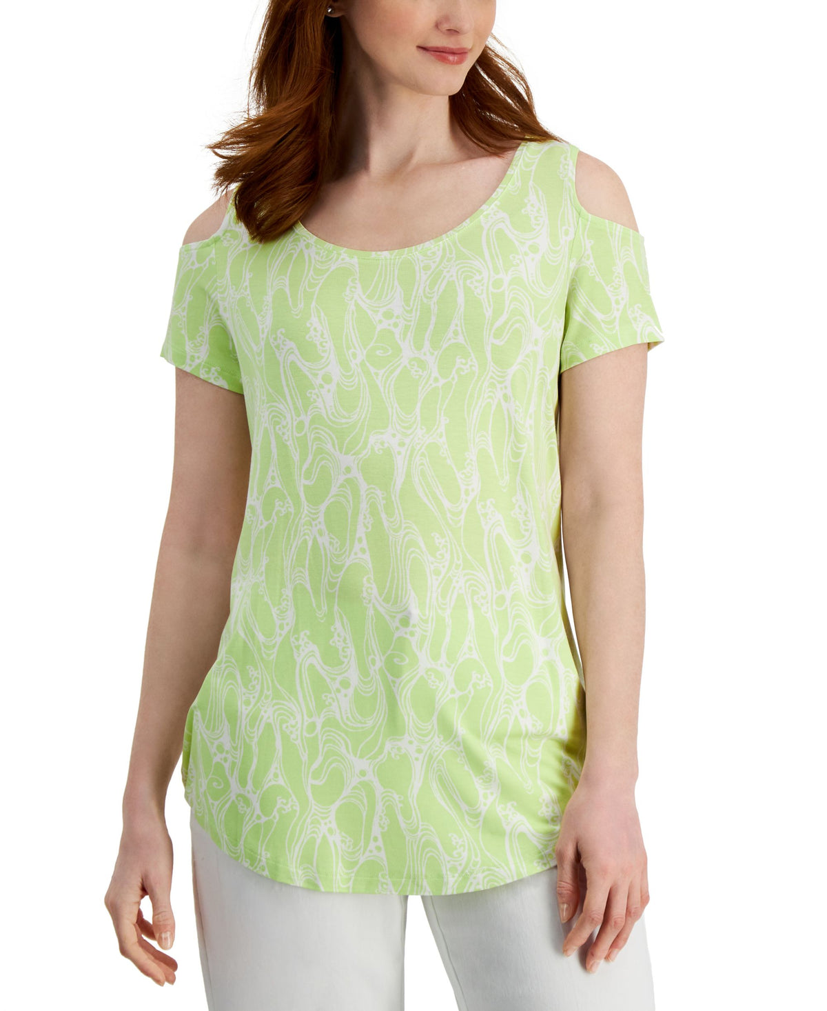 Petite Cold-Shoulder Top