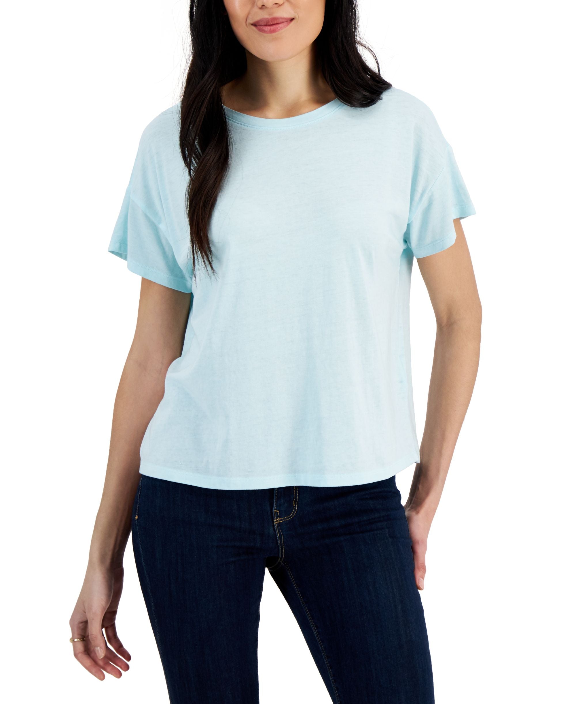 Style & Co Oversized Cropped T-Shirt